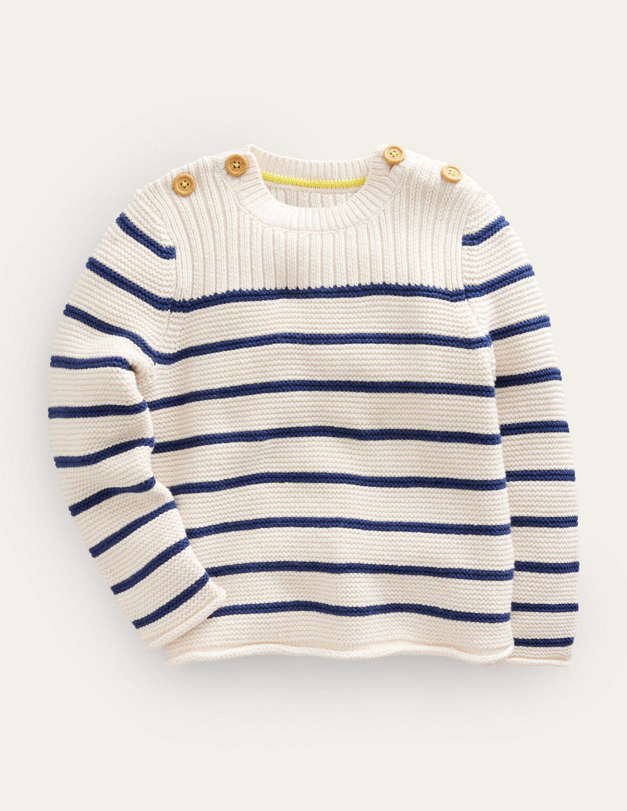 Nautical Sweater-Ecru Marl Stripe - Image 1