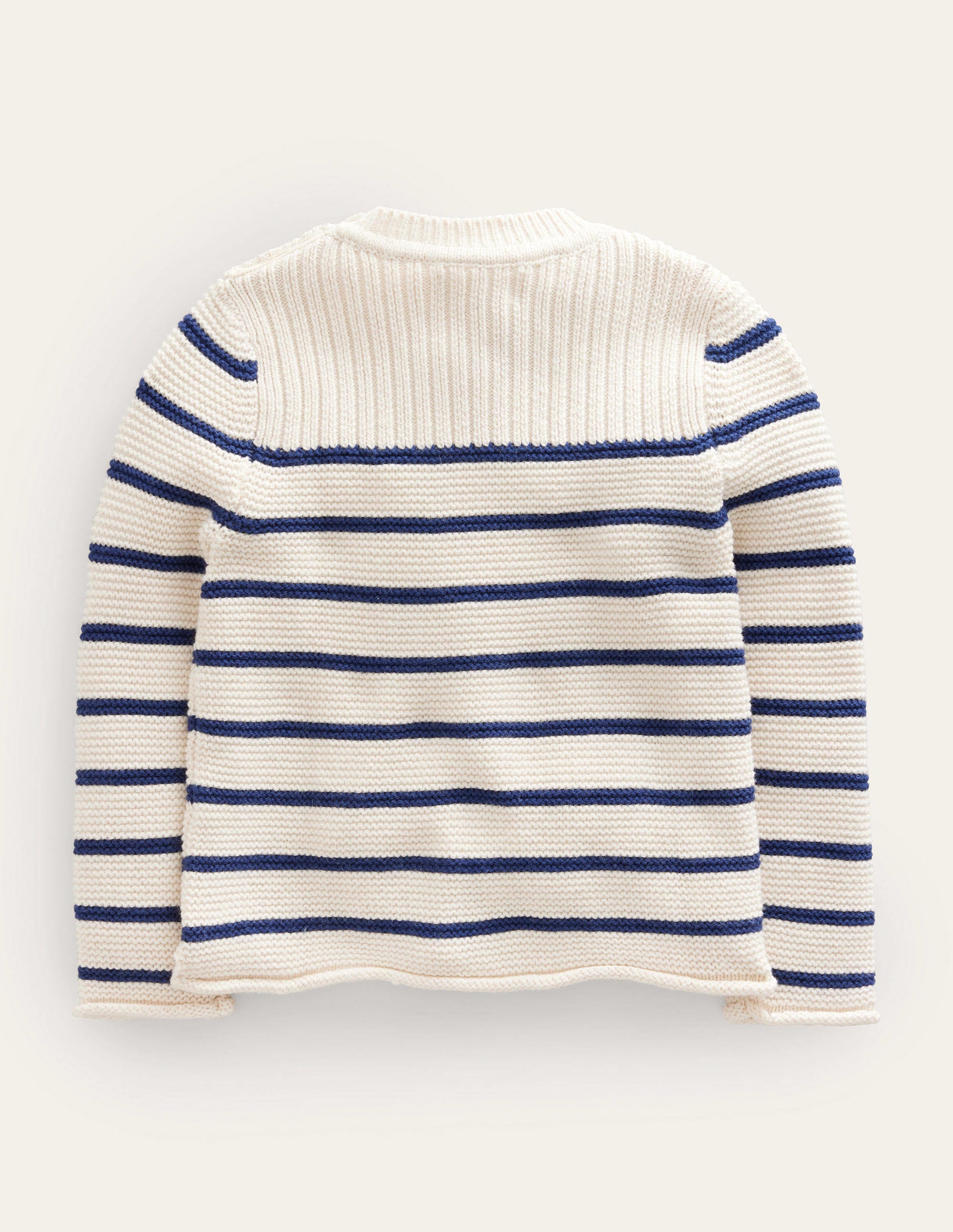 Nautical Sweater-Ecru Marl Stripe - Image 2