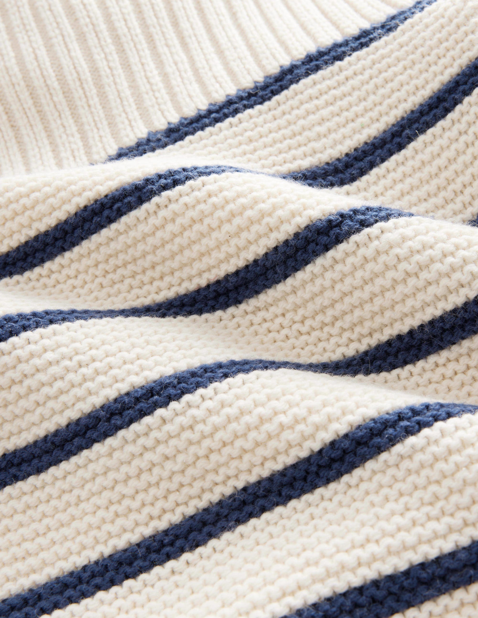 Nautical Sweater-Ecru Marl Stripe - Image 3
