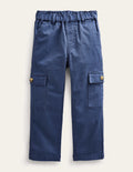 Cropped Cargo Pants-Robot Blue