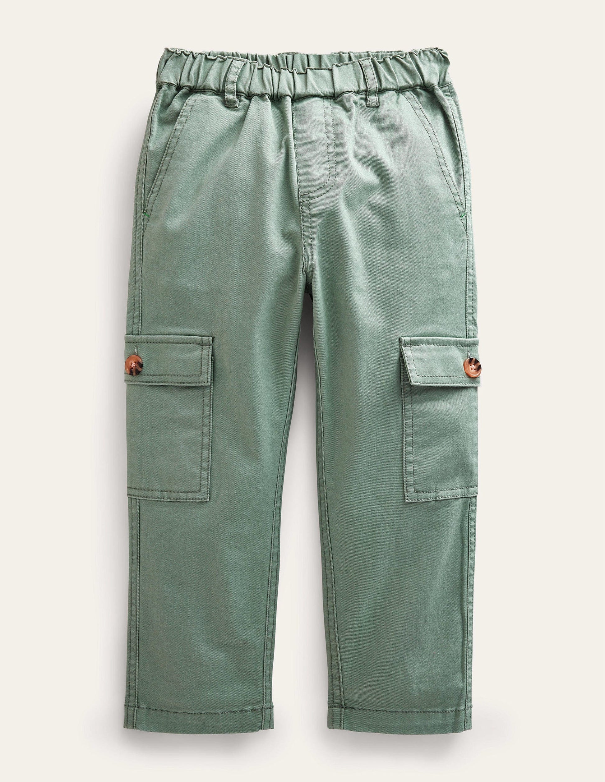 Cropped Cargo Pants-Pottery Green-1