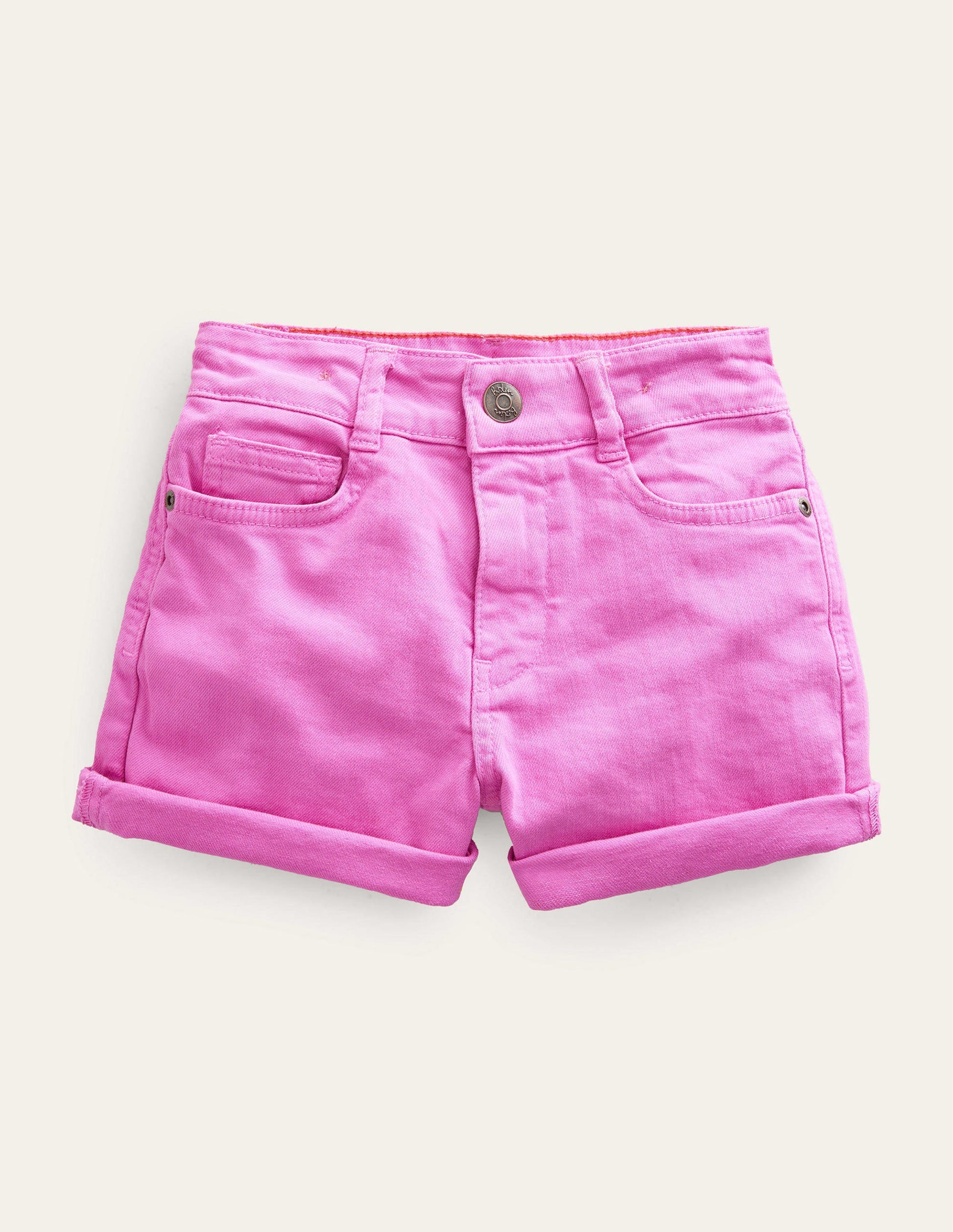 High Waisted Denim Shorts-Tickled Pink-1