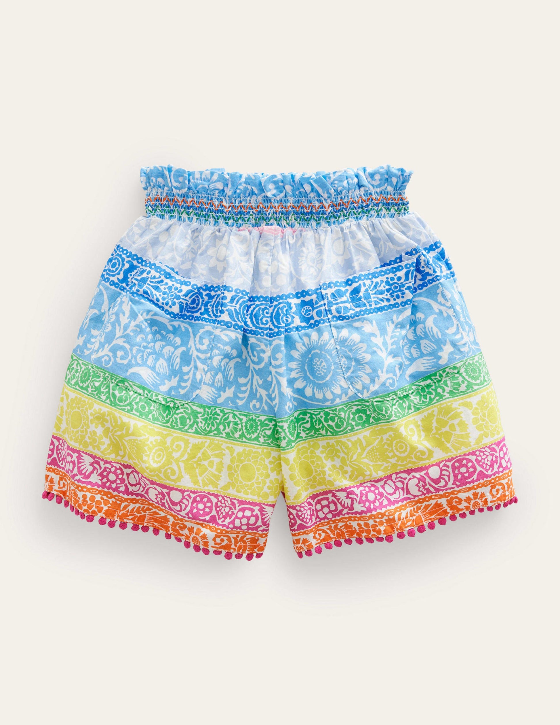 Printed Culottes-Multi Wallpaper Stripe-2