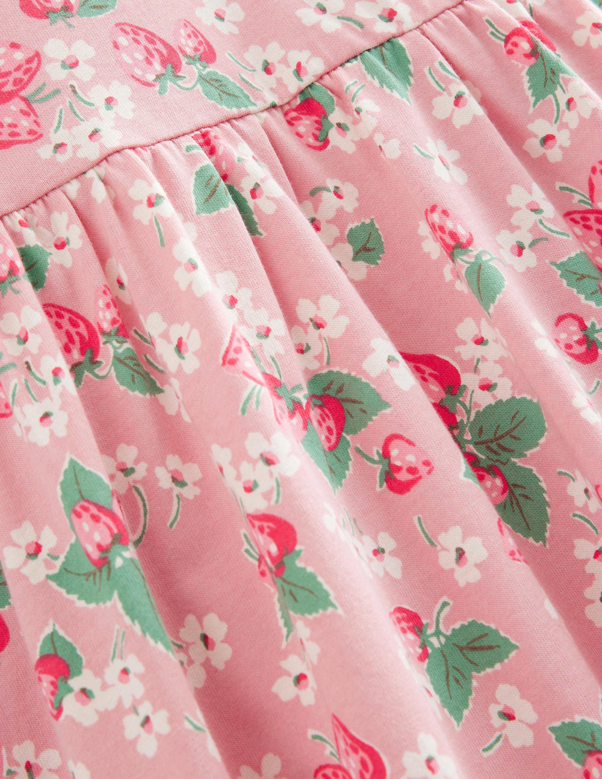 Puff Sleeve Dress-Almond Pink Strawberries-3
