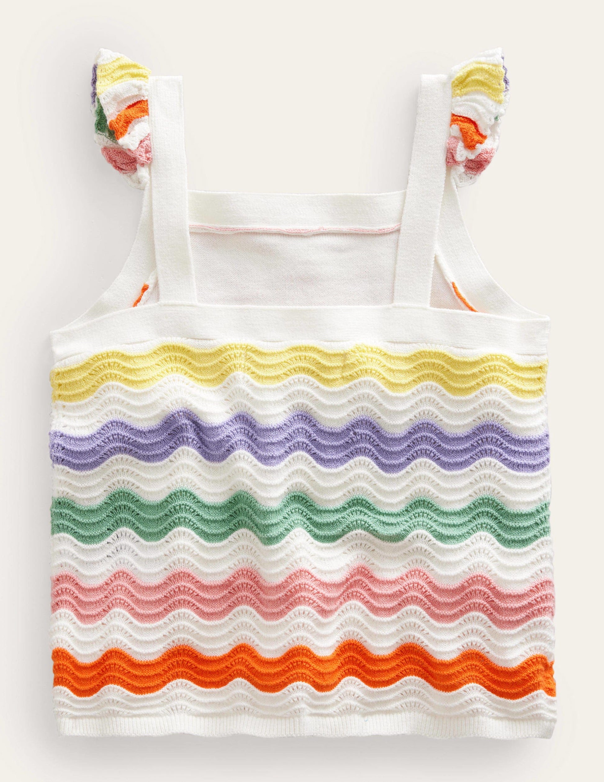Knitted Frilled top-Multi Stripe-2