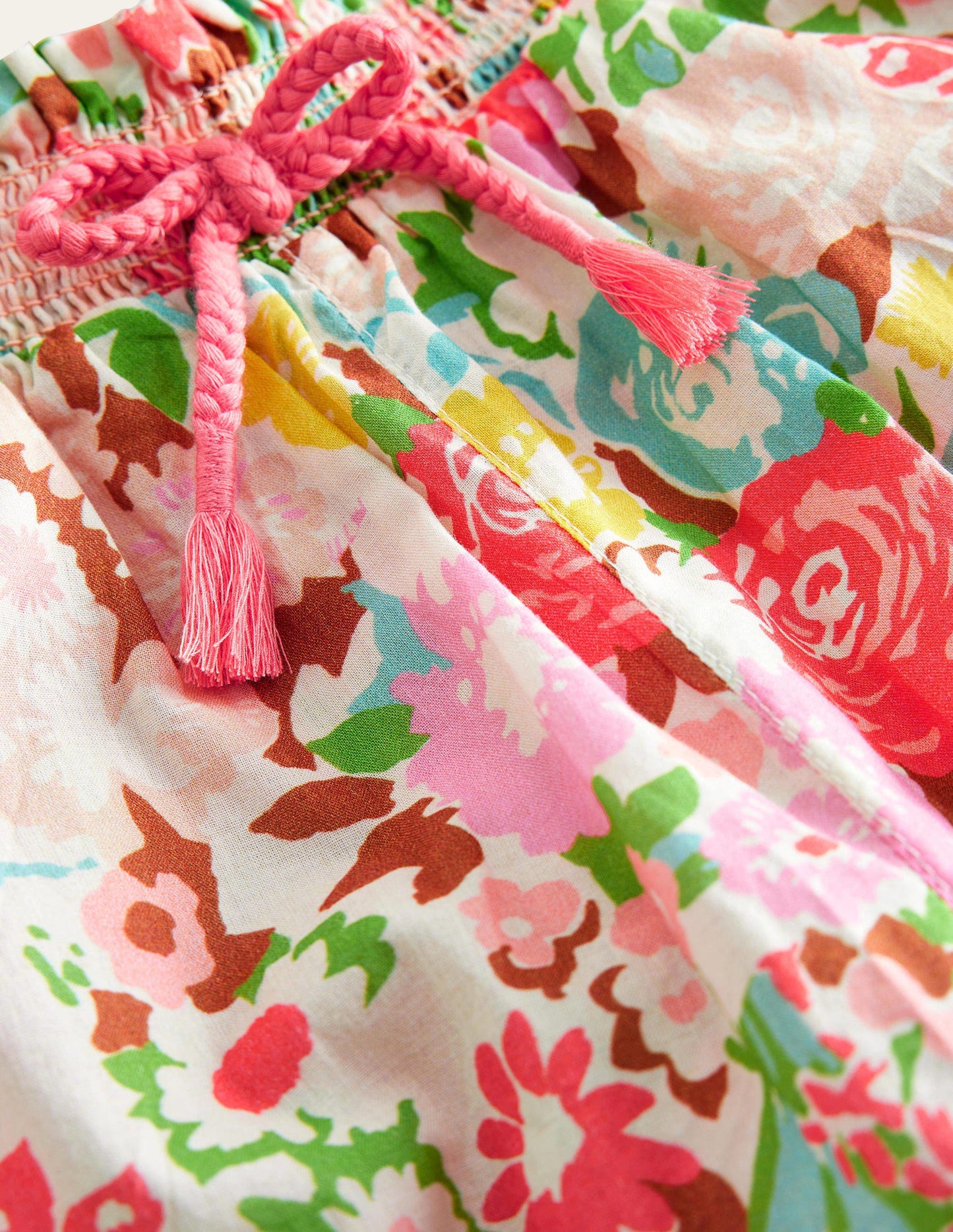 Cuffed Holiday Pants-Multi Painterly Floral