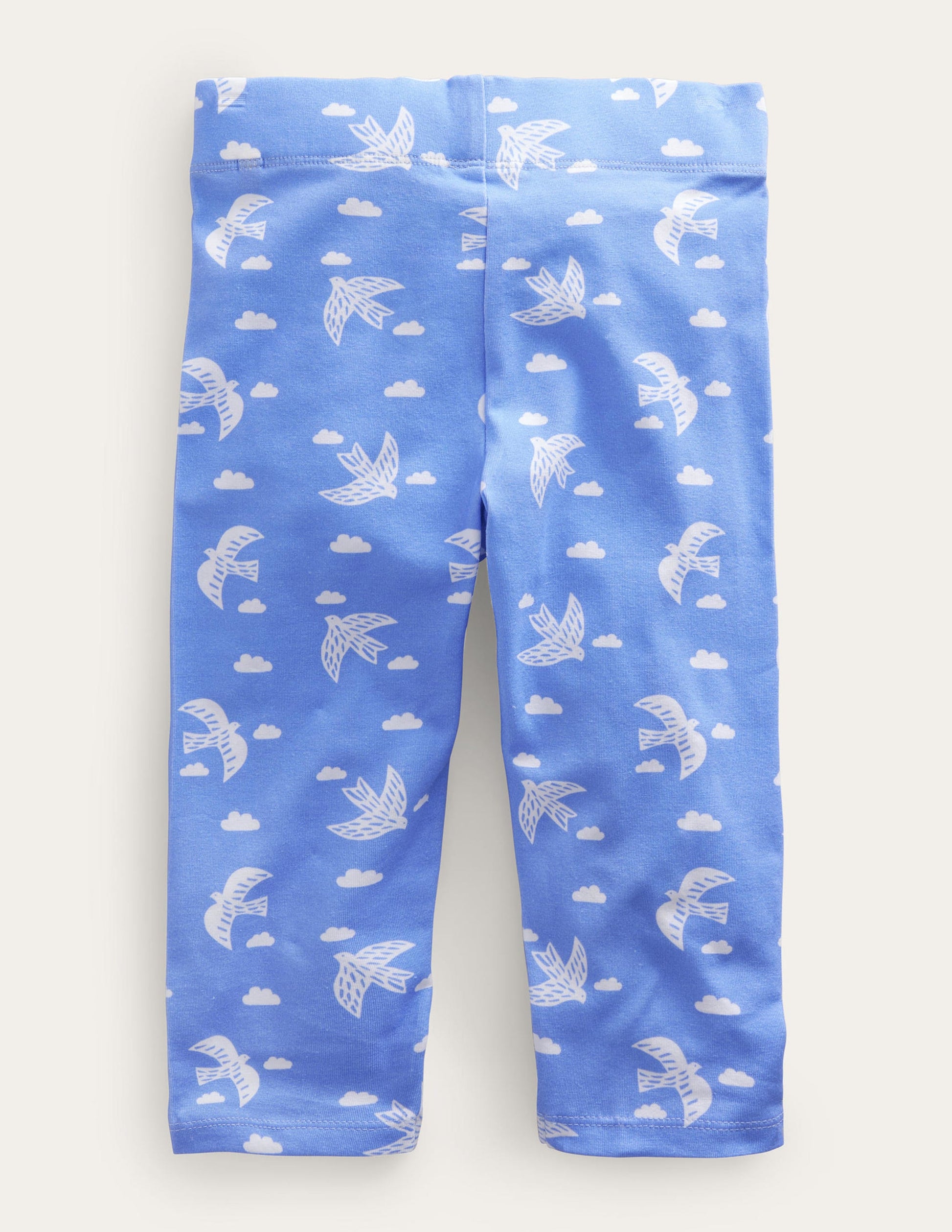 Fun Cropped Leggings-Cabana Blue Birds-2