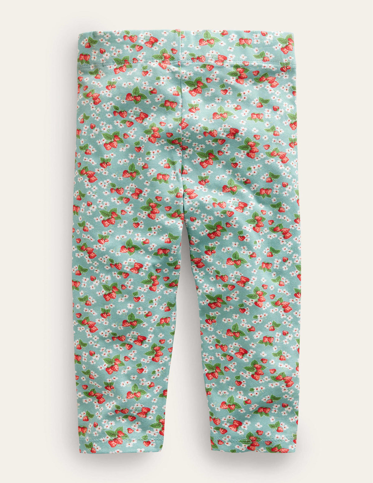 Fun Cropped Leggings-Blue Strawberries - Image 2