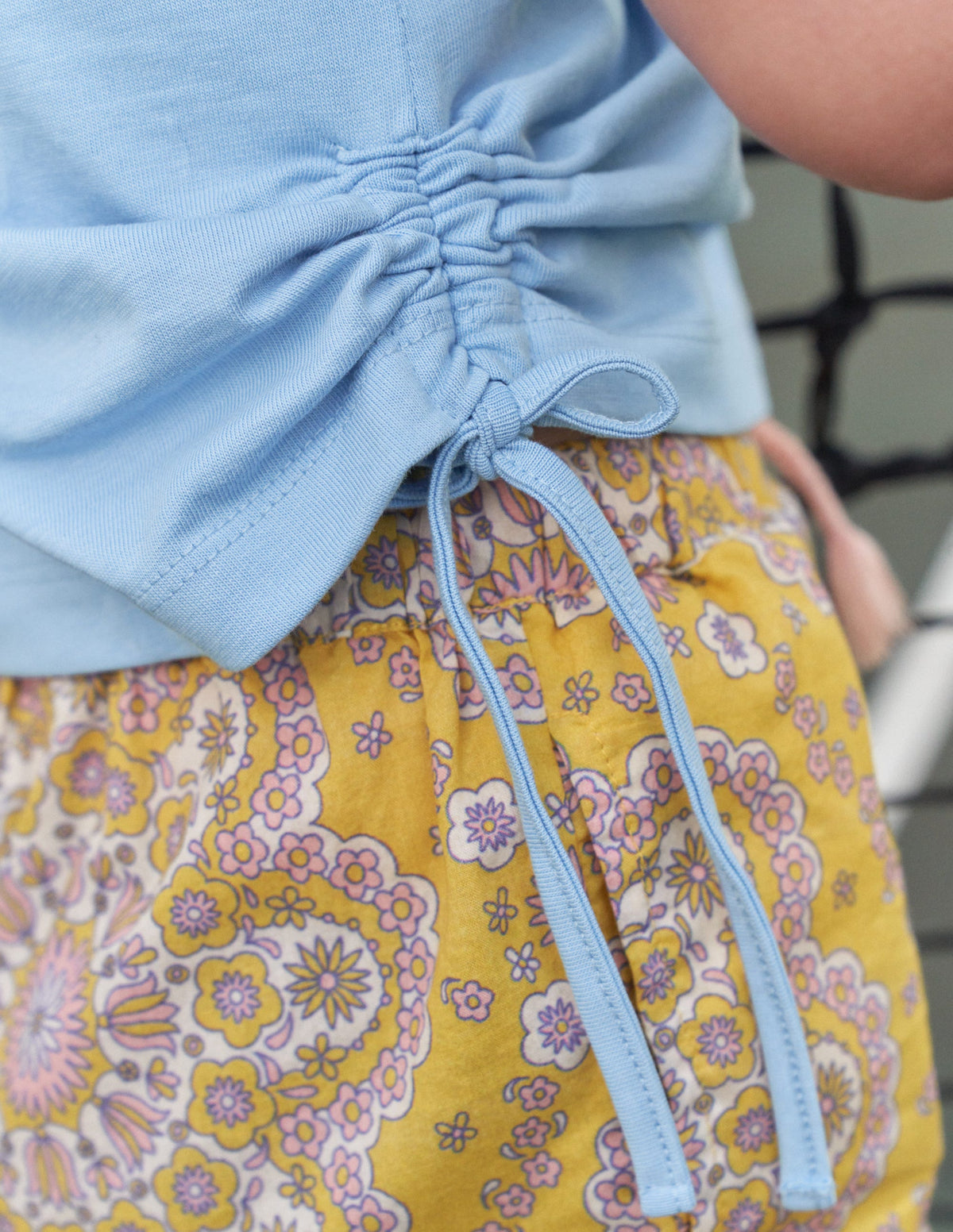 Ruched Side Tee-Vista Blue - Image 5