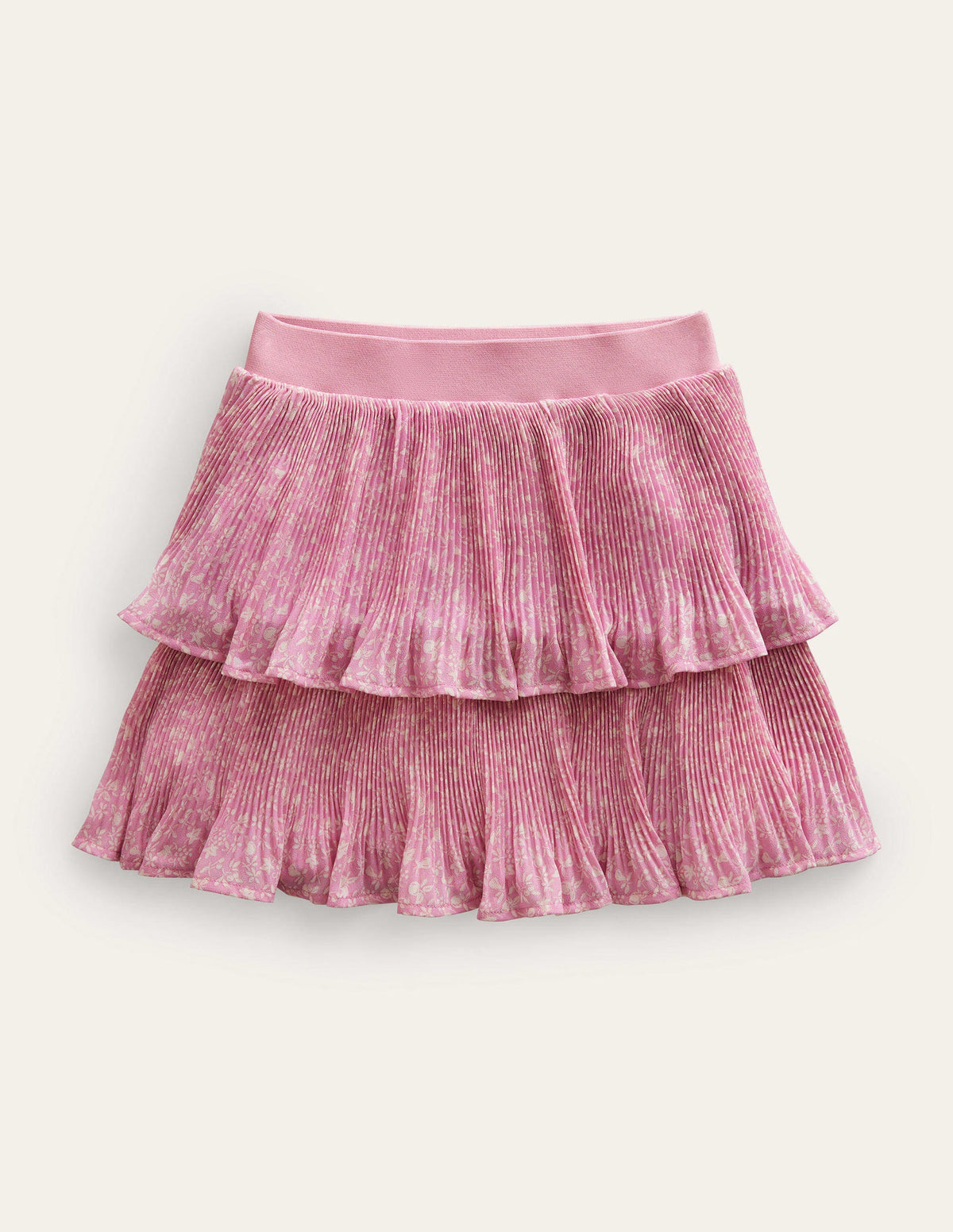 Plisse Mini Skirt-Soft Lavender Orchard-1