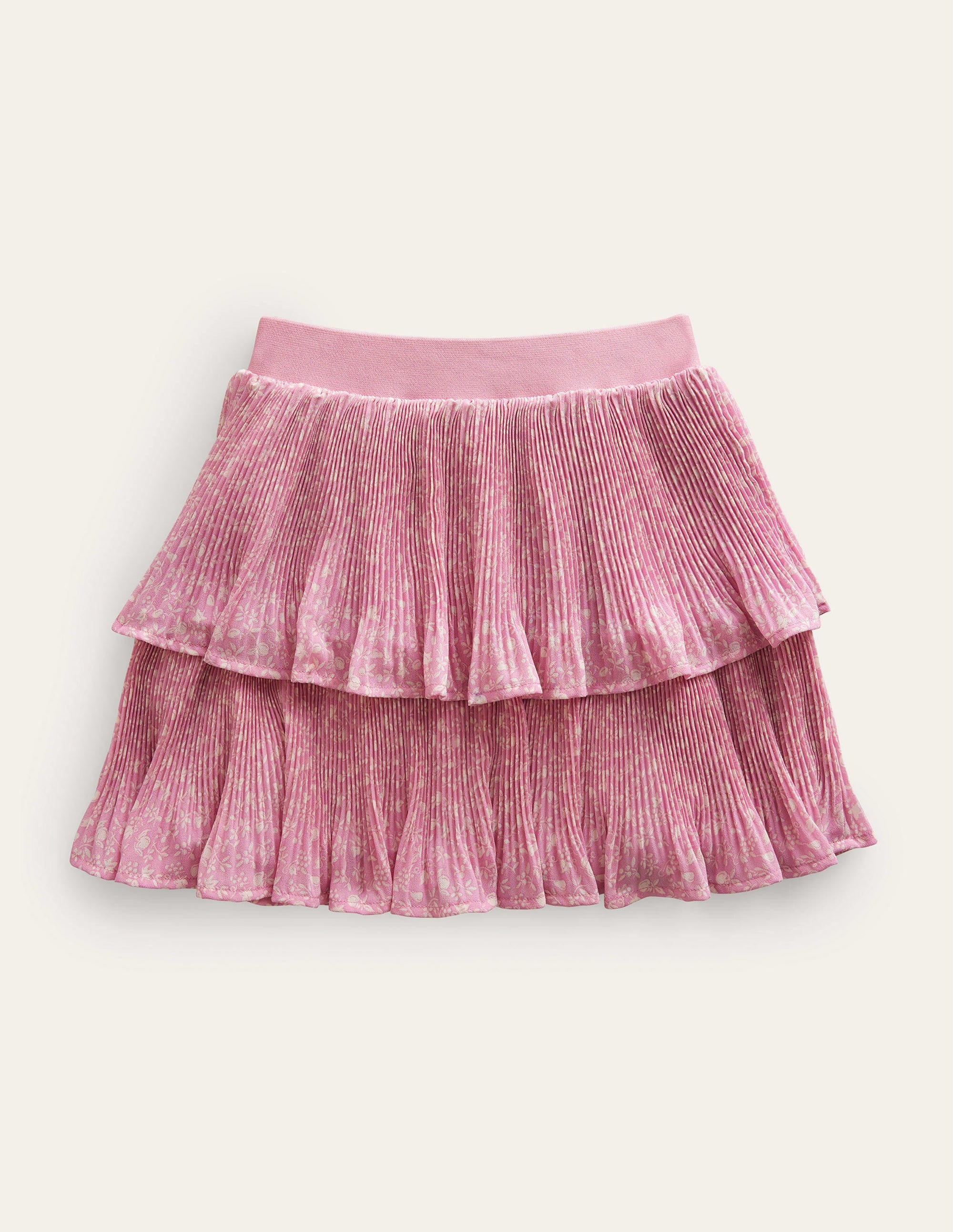 Plisse Mini Skirt-Soft Lavender Orchard - Image 2