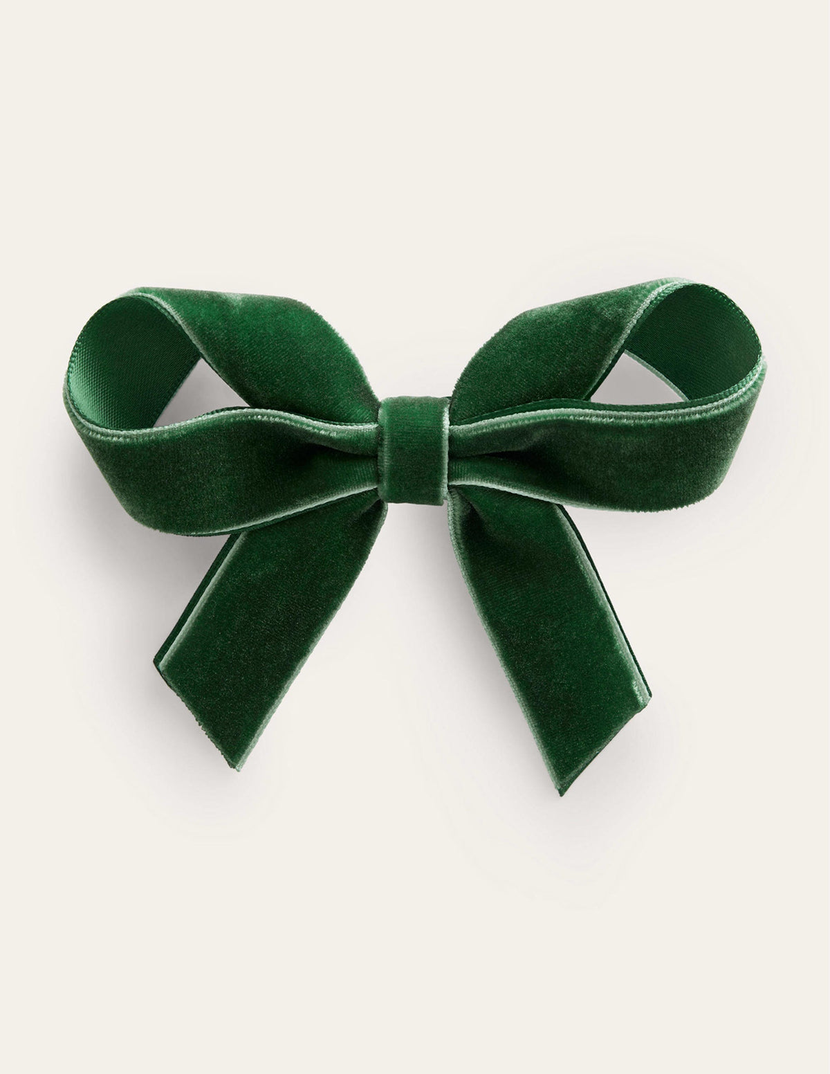 Velvet Bow Hair Clip-Rich Emerald - Image 1
