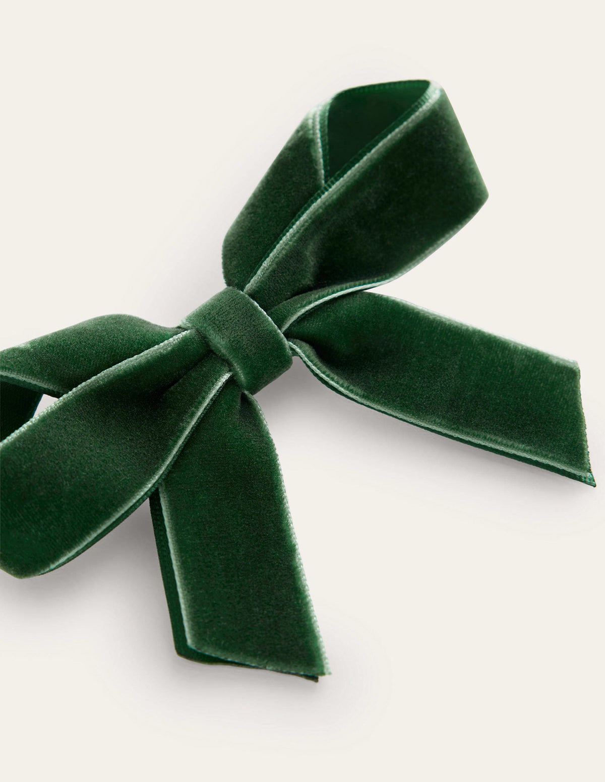 Velvet Bow Hair Clip-Rich Emerald - Image 3