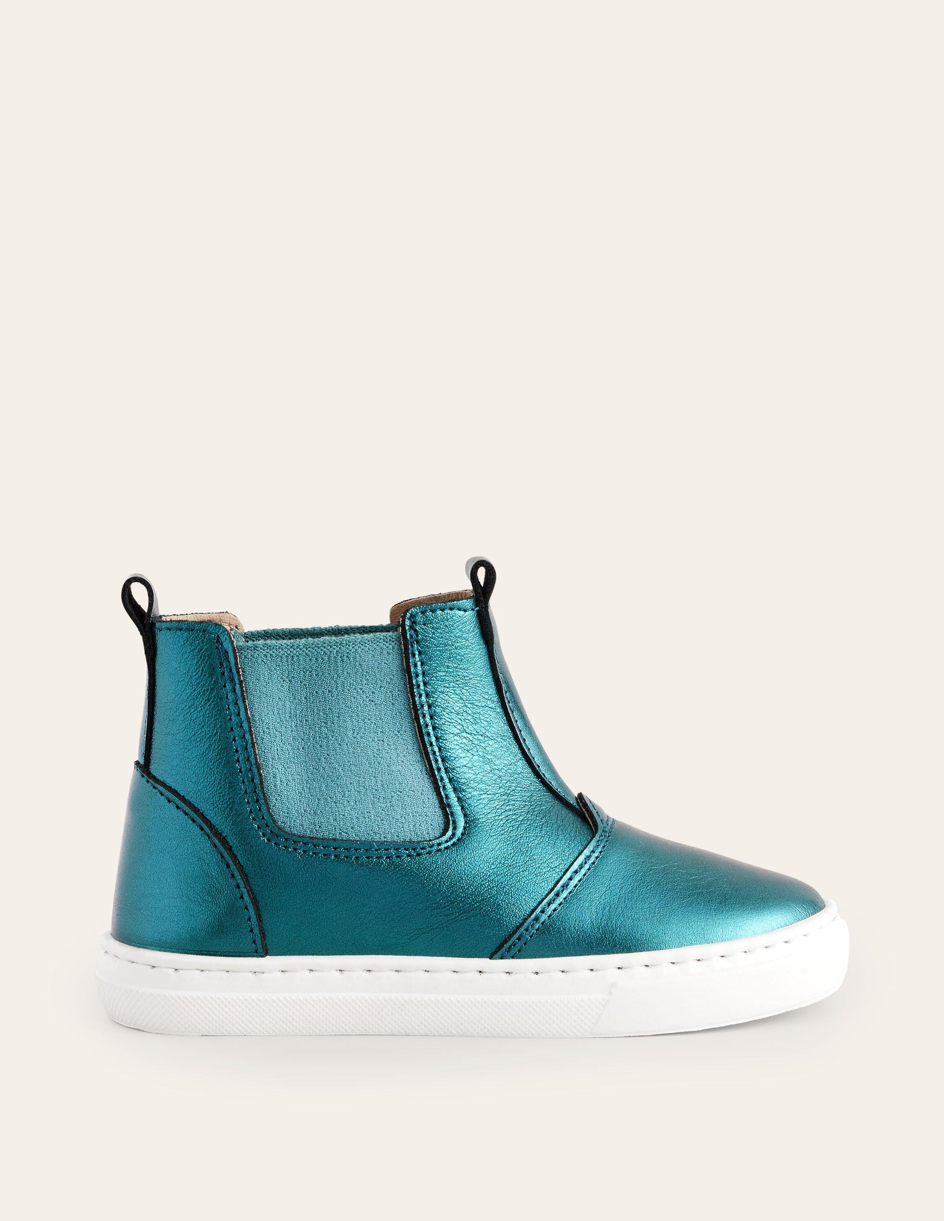 Metallic Ankle Boots-Navy-1