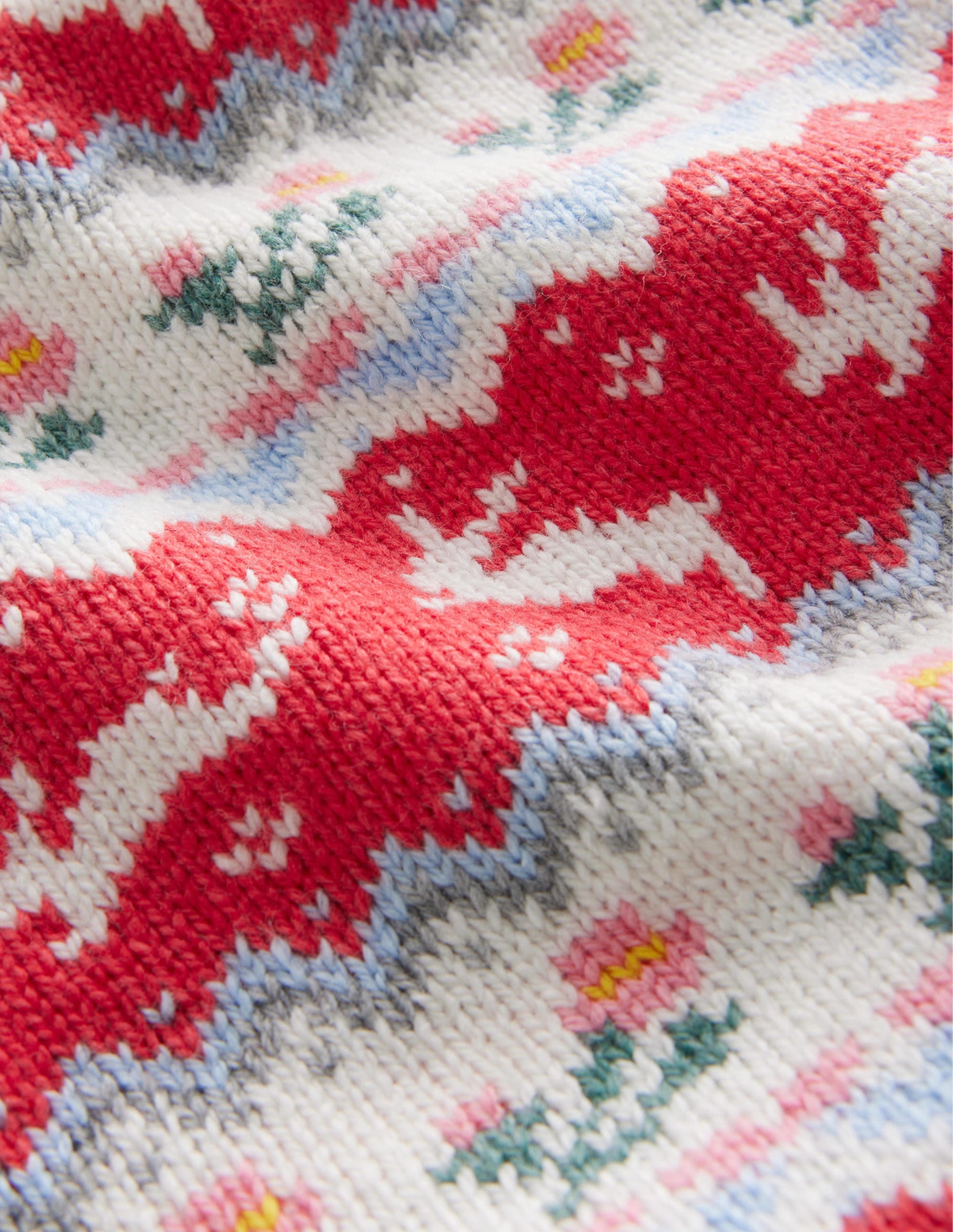 Fair Isle Knitted Snood-Rose Pink - Image 3