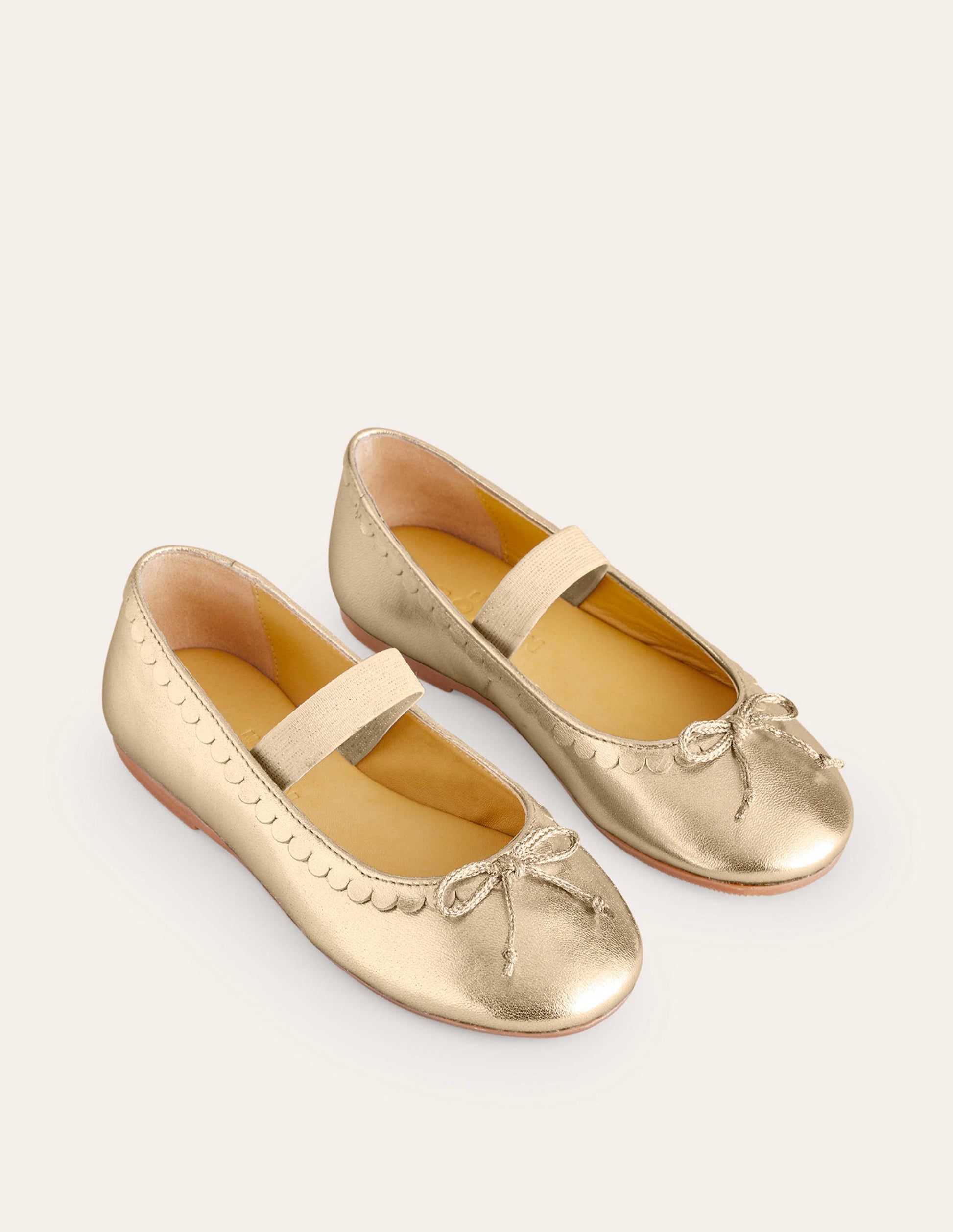Leather Ballet Flats-Gold Metallic | Boden USA Leather Ballet Flats-Gold Metallic | Boden USA