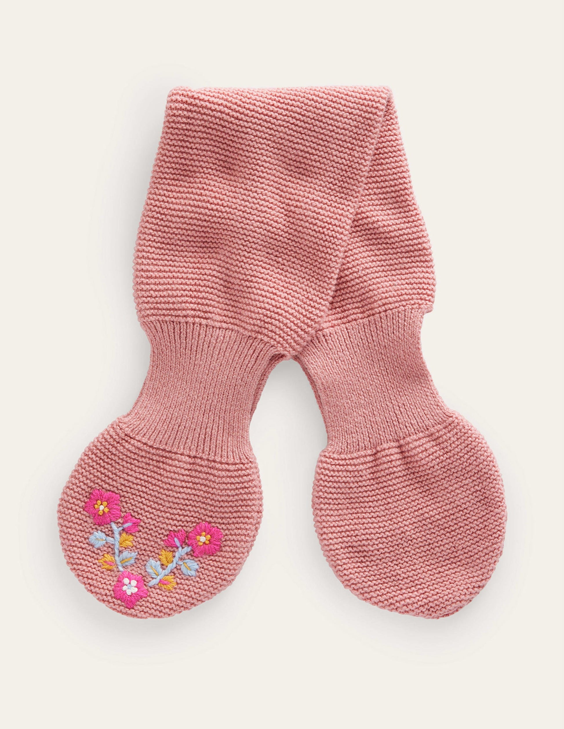 Knitted Keyhole Scarf-French Pink-1