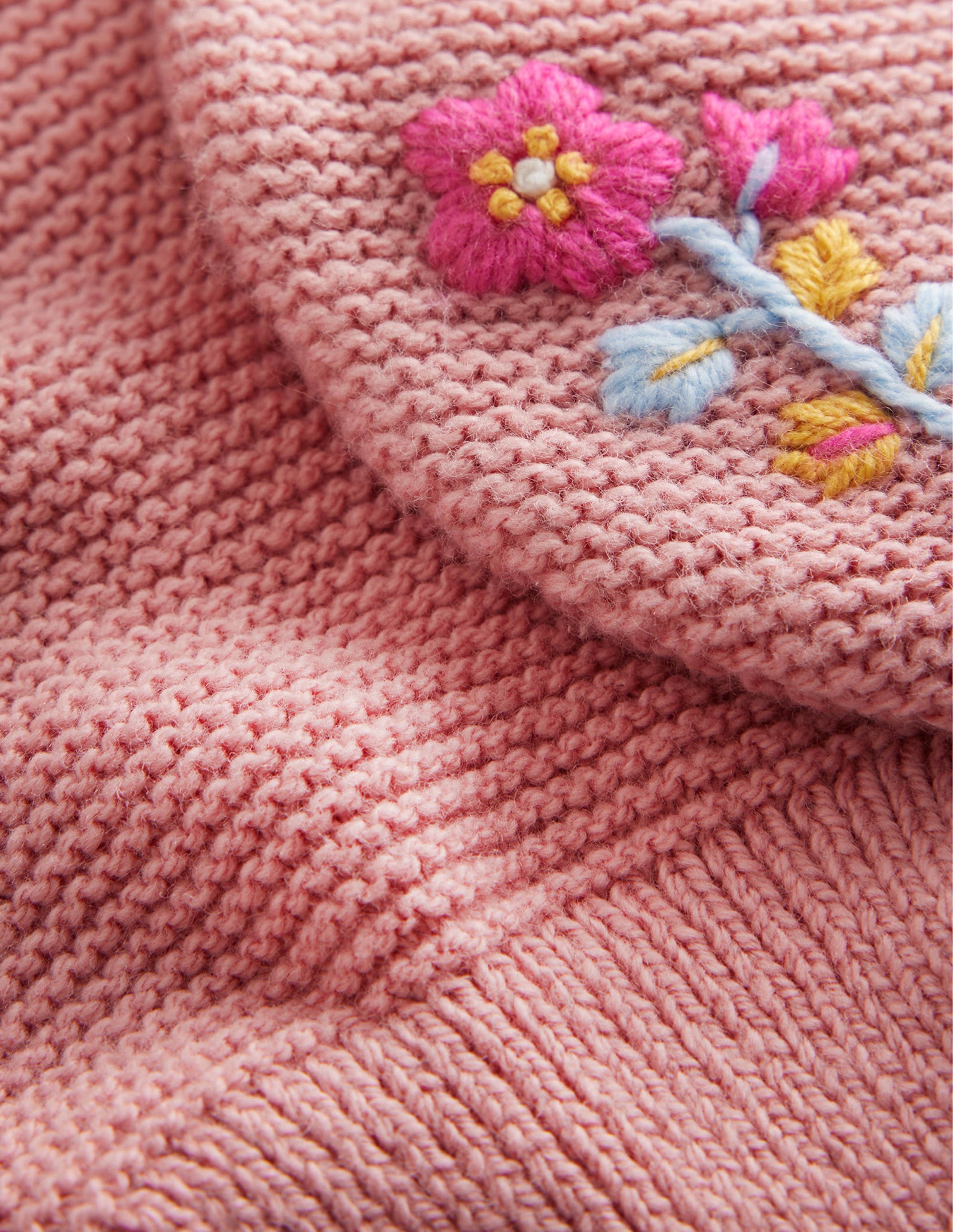 Knitted Keyhole Scarf-French Pink - Image 3
