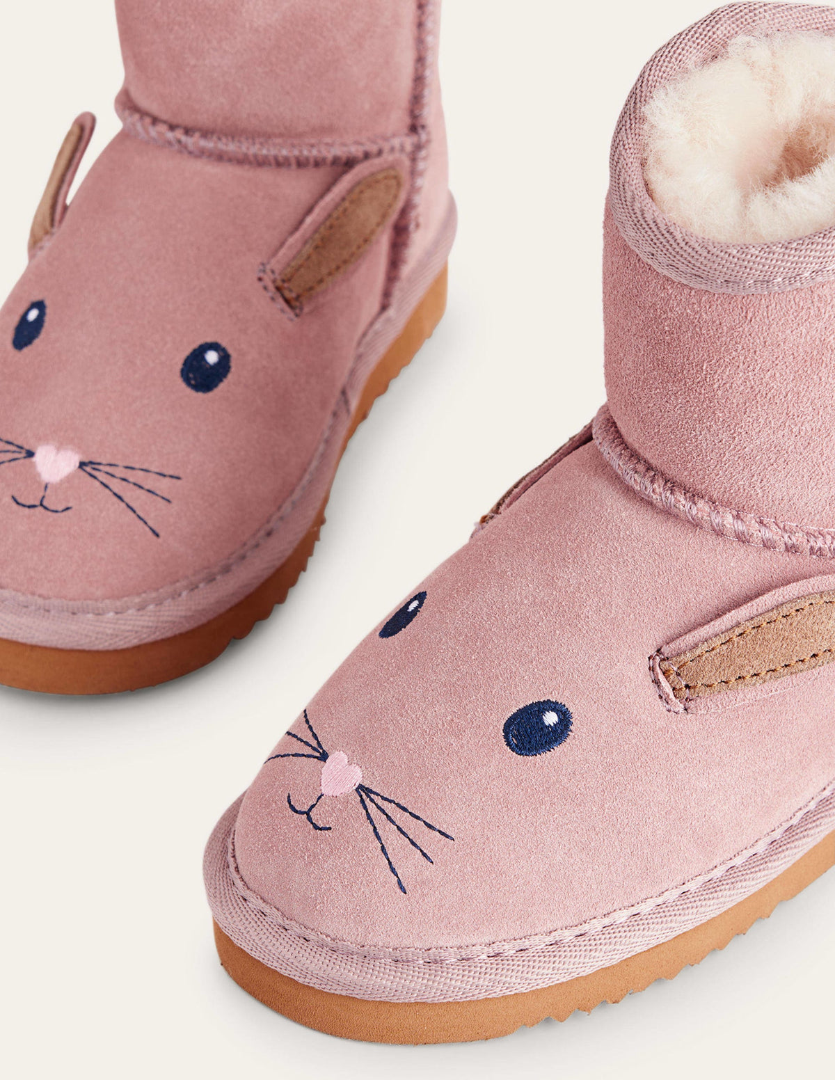 Novelty Sheepskin Boots-Vintage Pink-3