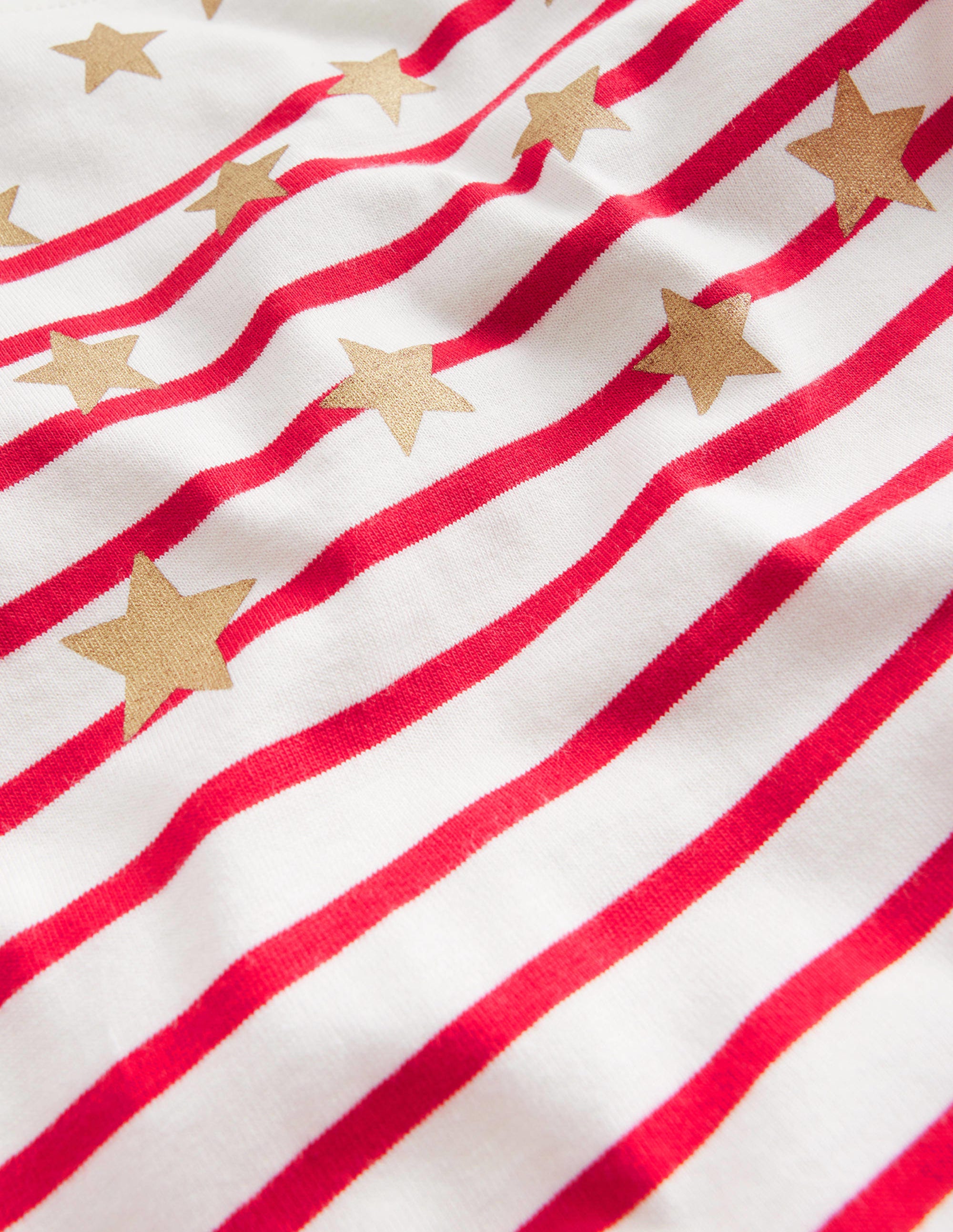 Fun Breton-Rockabilly Red/Ivory Stars - Image 3