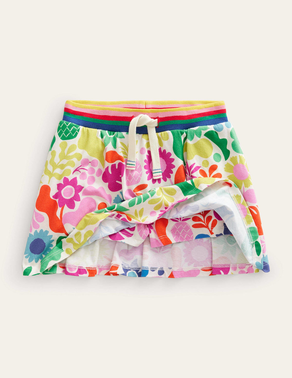 Printed Jersey Skort-Multi Holiday Floral - Image 4