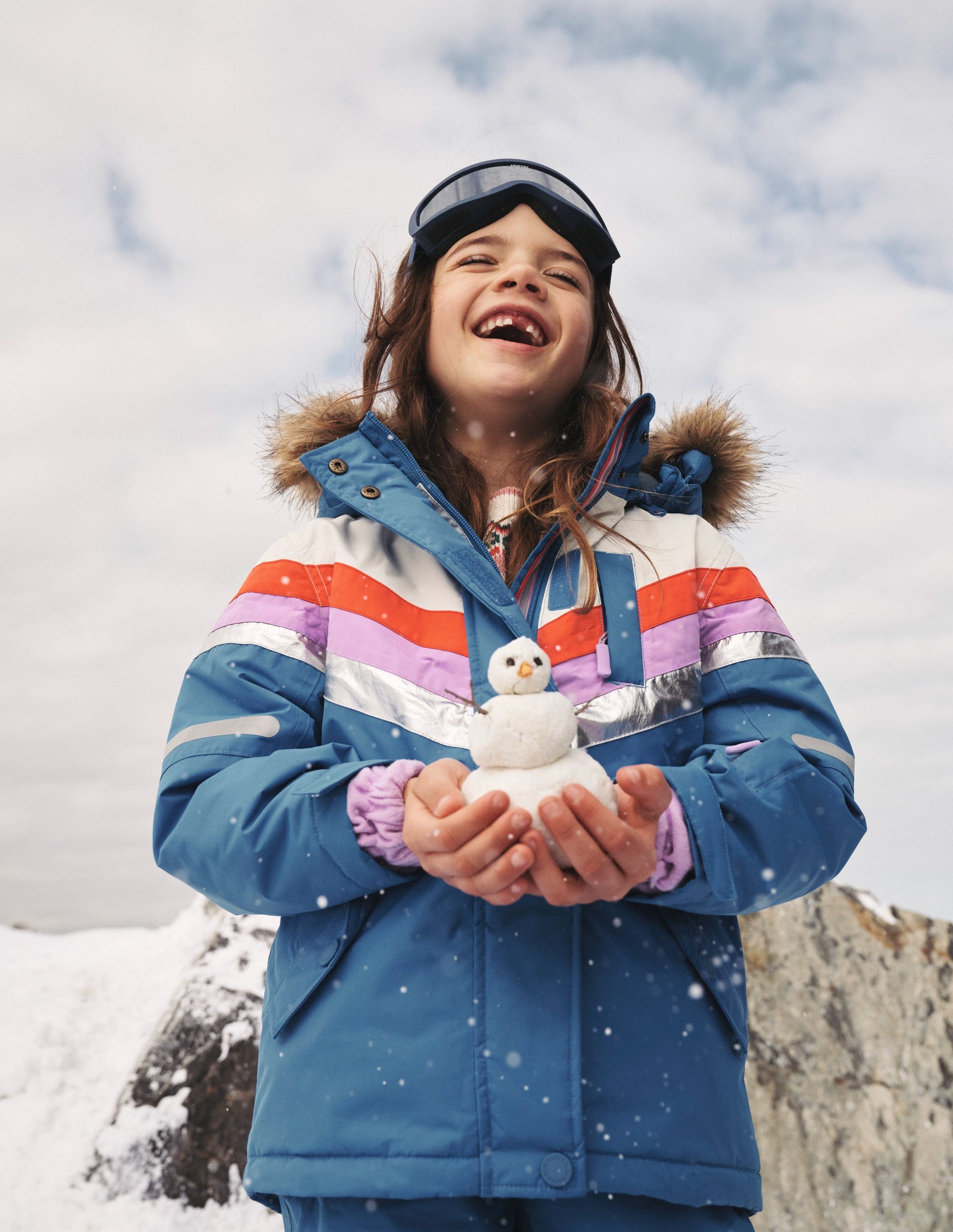 All-weather Waterproof Jacket-Ivory/Bluing Blue Floral-6