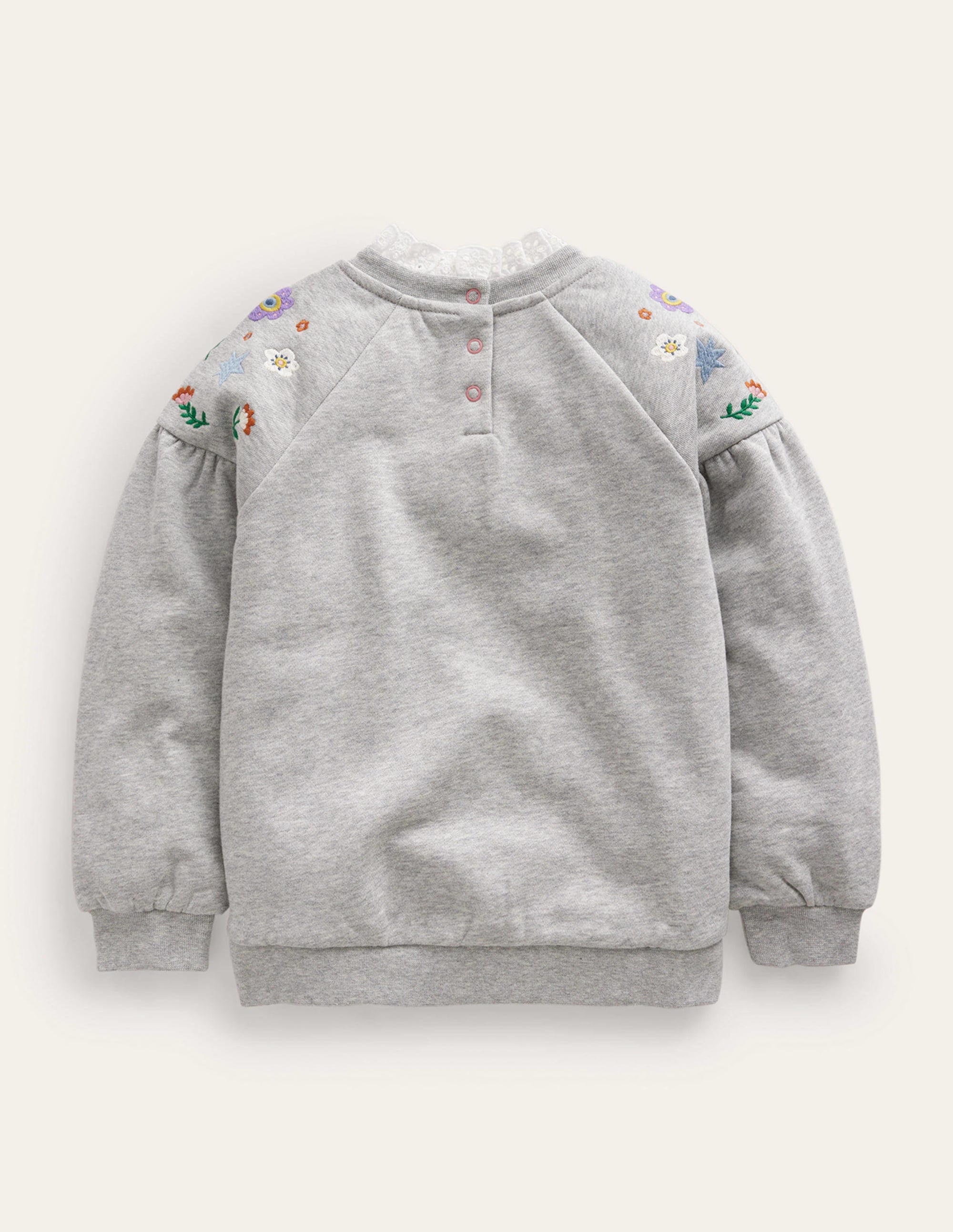 Embroidered Sweatshirt-Grey Marl Animals - Image 2