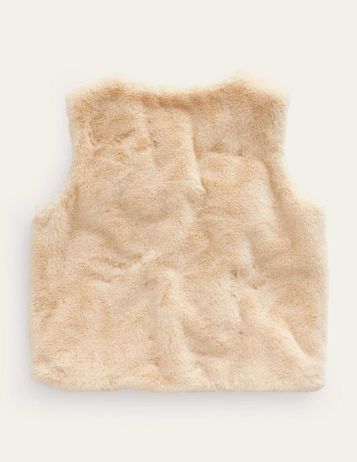 Faux Fur Vest-Cafe Au Lait - Image 2
