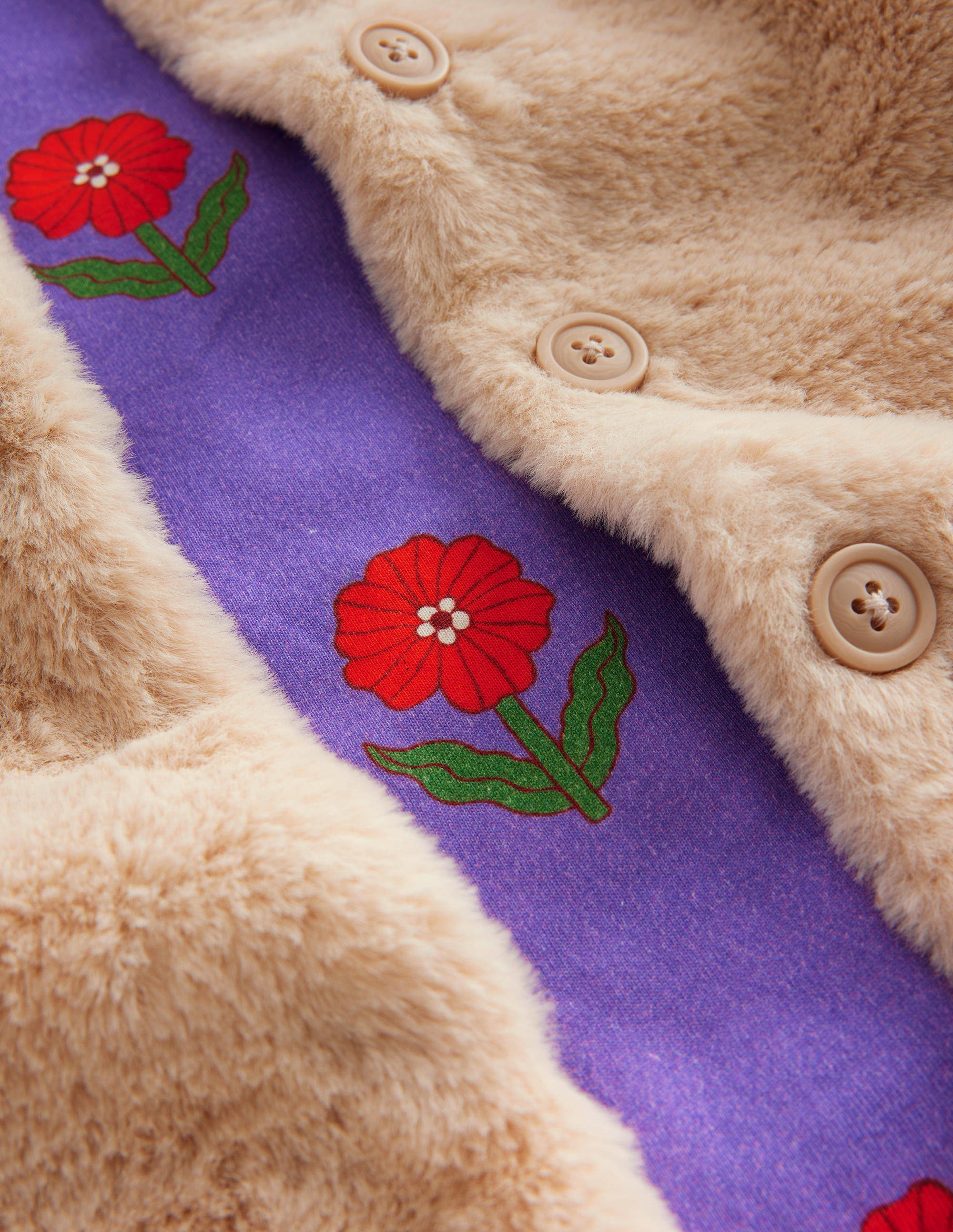 Faux Fur Vest-Cafe Au Lait - Image 3