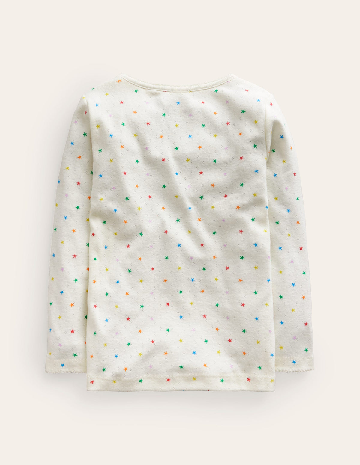 Long Sleeve Pointelle Top-Multi Little Star-2