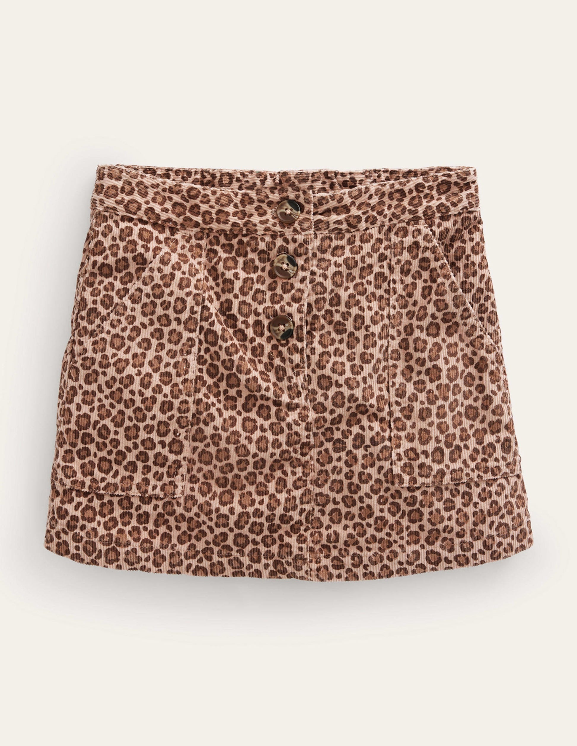 A-Line Mini Skirt-Leopard Print-1