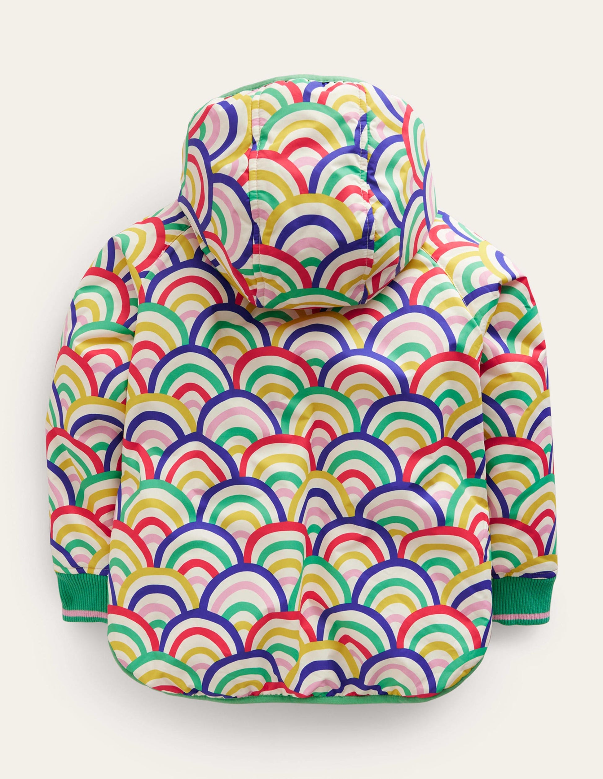 Printed Sherpa Lined Anorak-Multi Rainbow-2