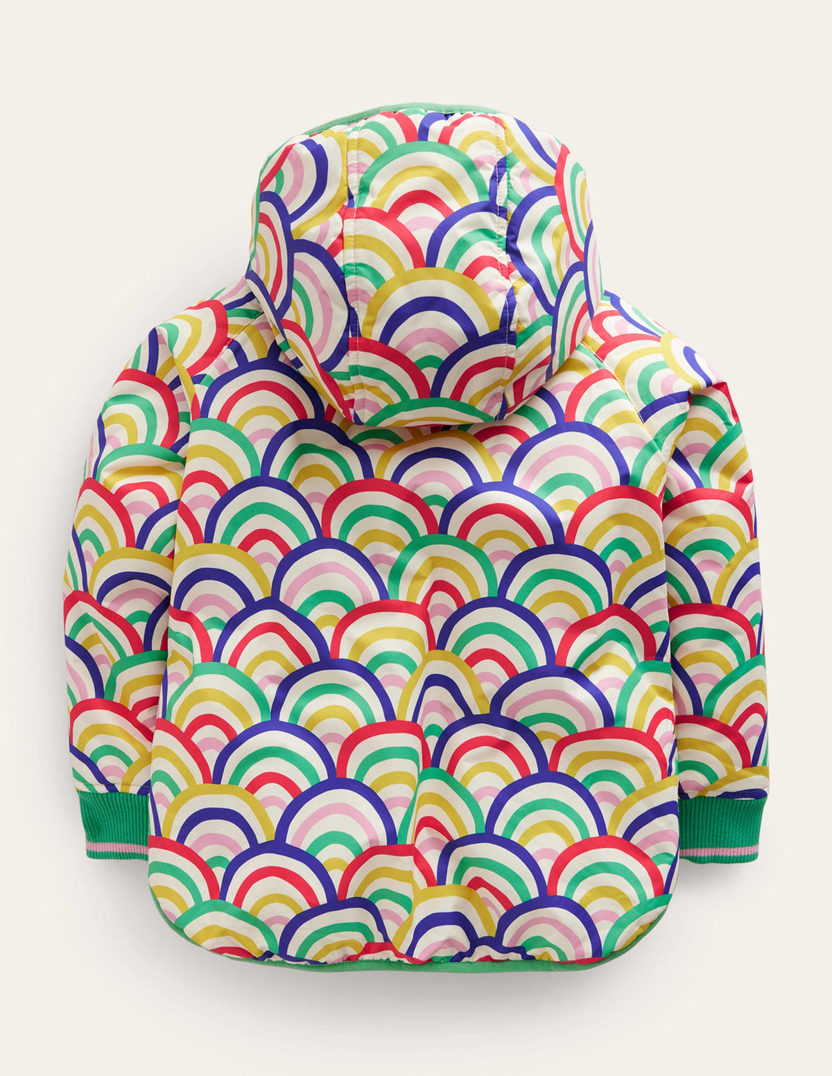 Printed Sherpa Lined Anorak-Multi Rainbow - Image 2