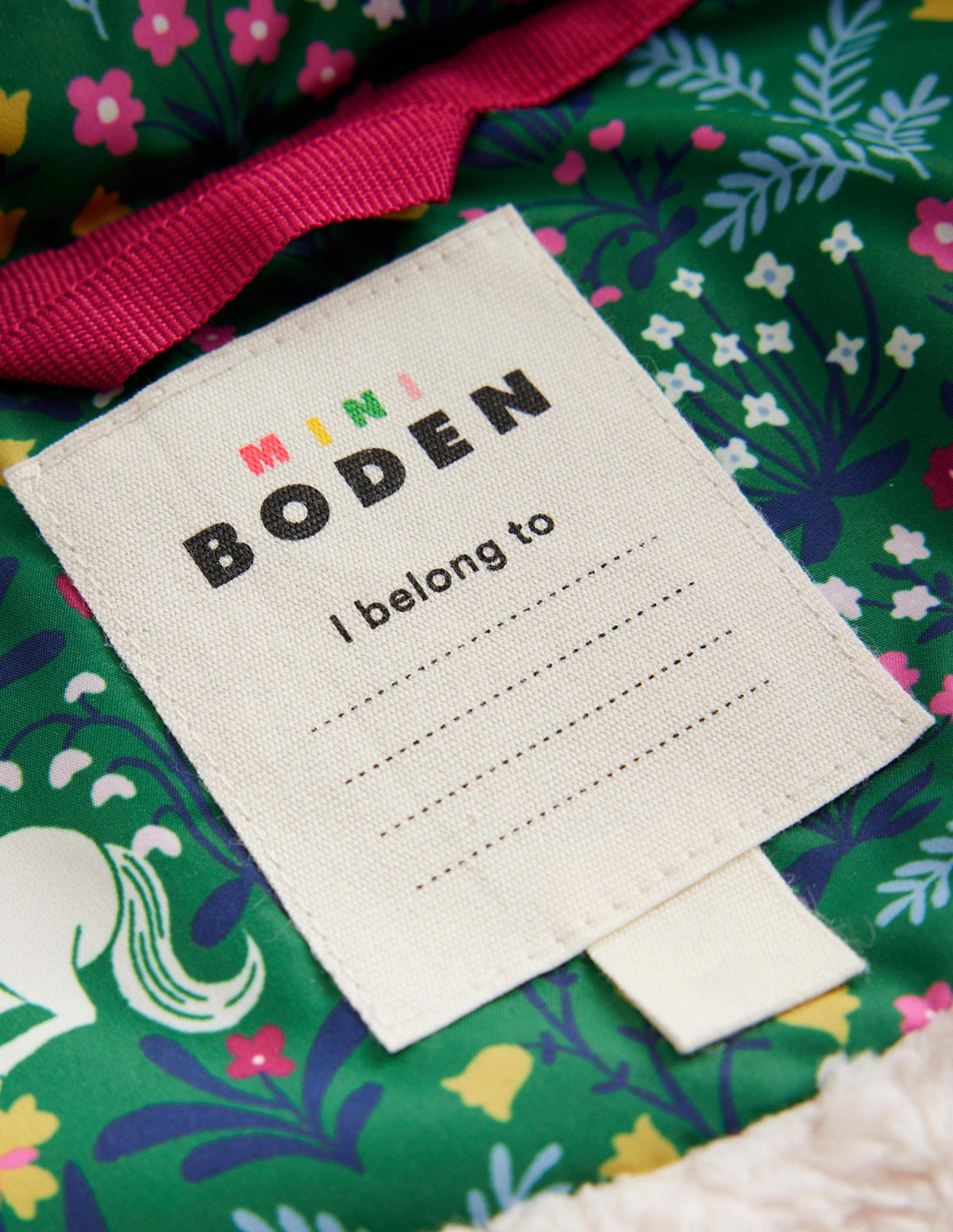 2-in-1 Padded Coat-Deep Green Unicorn Meadow - Image 4