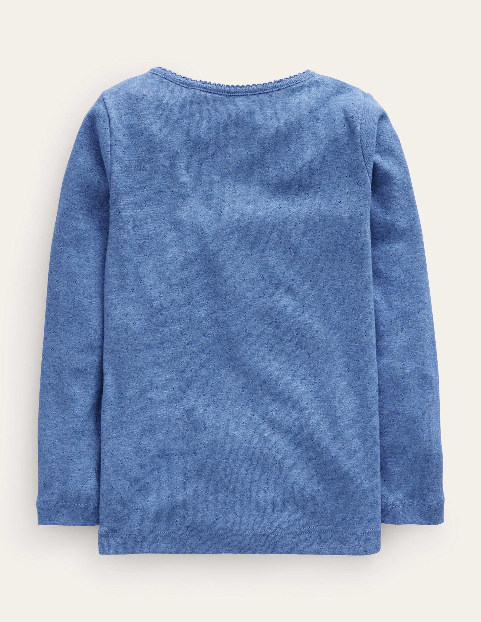 Henley Pointelle Top-Delft Blue-2