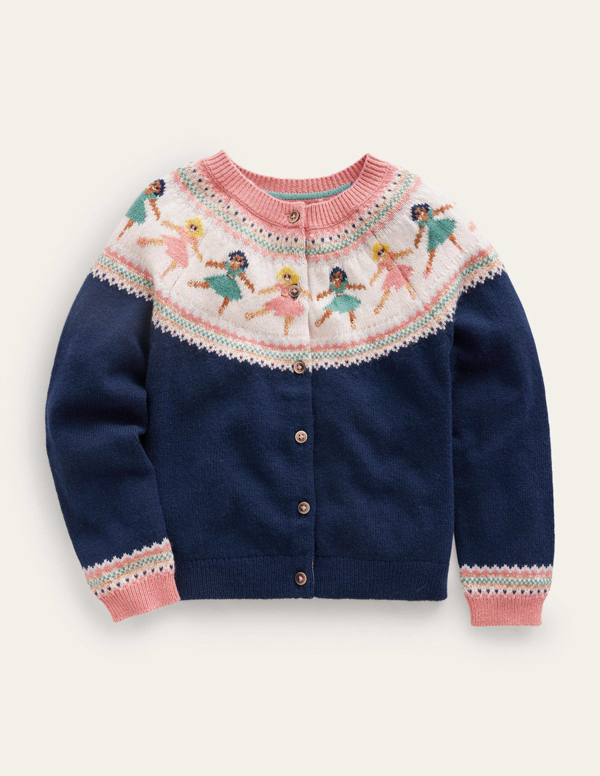 Fun Fair Isle Cardigan-French Navy Ballerinas-1