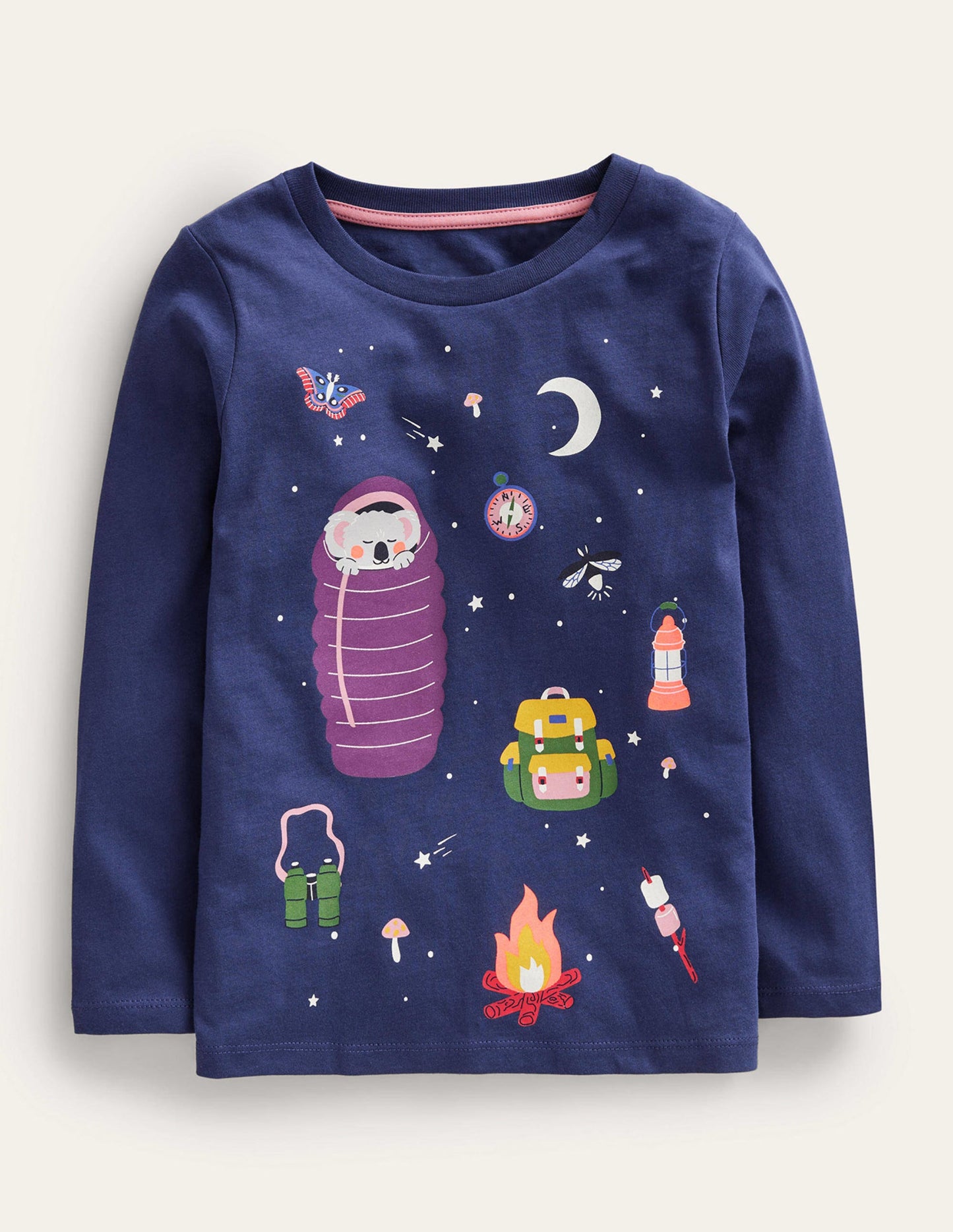 Metallic Logo T-shirt-College Navy Camping