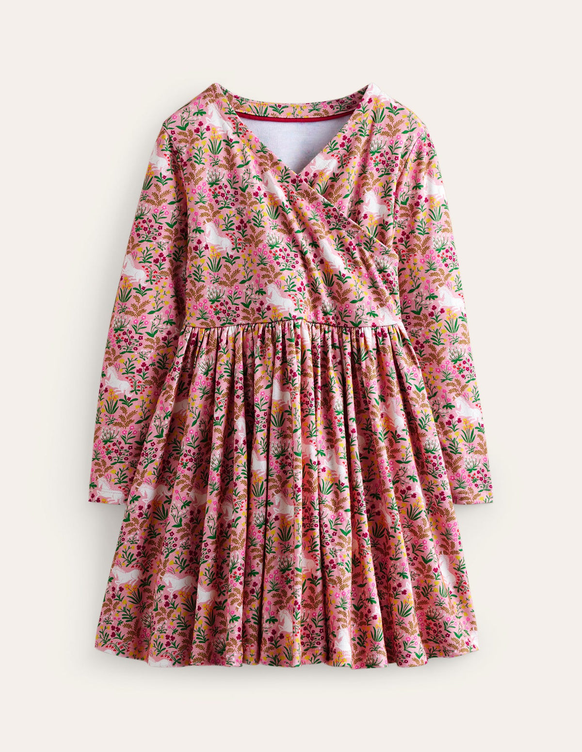 Twirly Ballerina Dress-Almond Pink Unicorn Meadow - Image 1