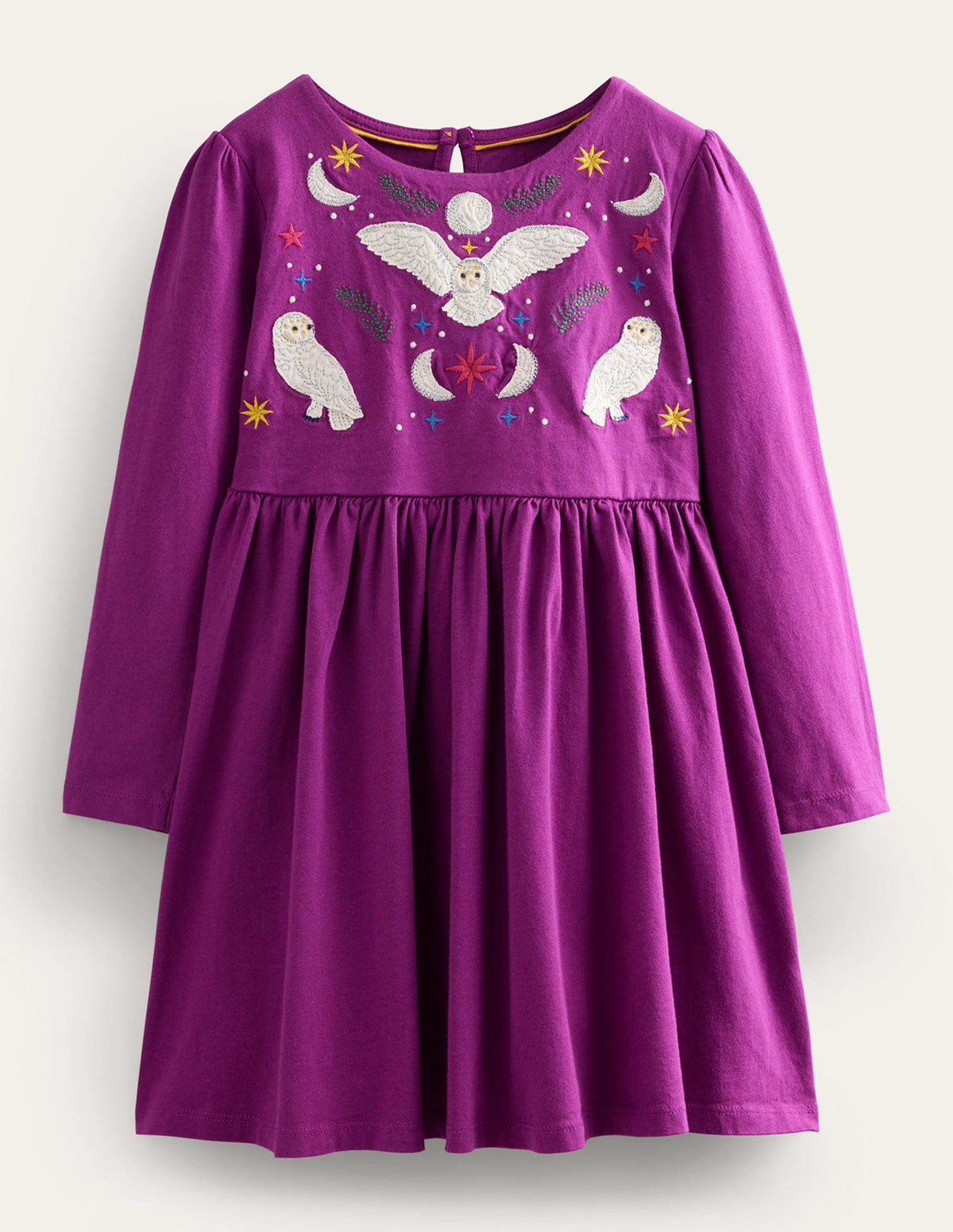 Appliqué Jersey Dress-Chrysanthemum Purple-1