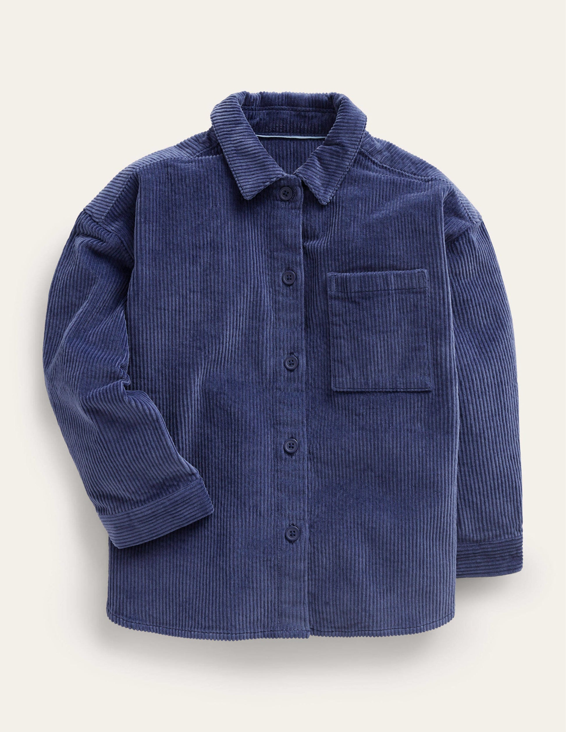 Relaxed Cord Shirt-College Navy-1