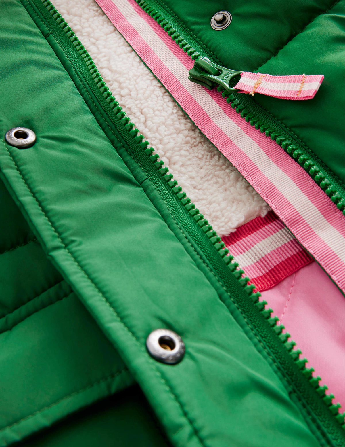 Longline Padded Coat-Deep Green - Image 3