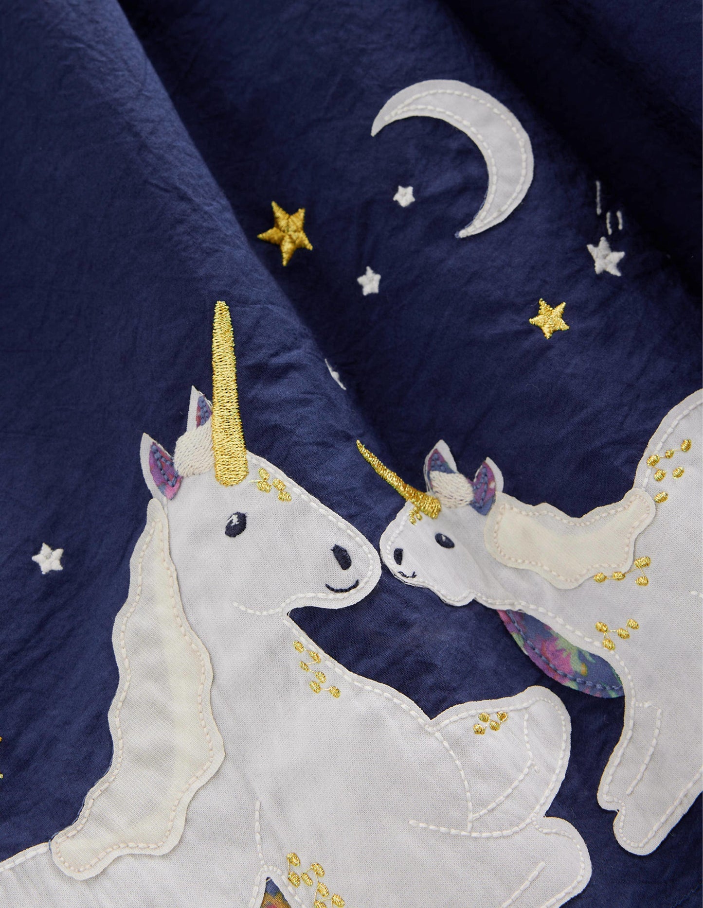 Jersey Woven Applique Dress-College Navy