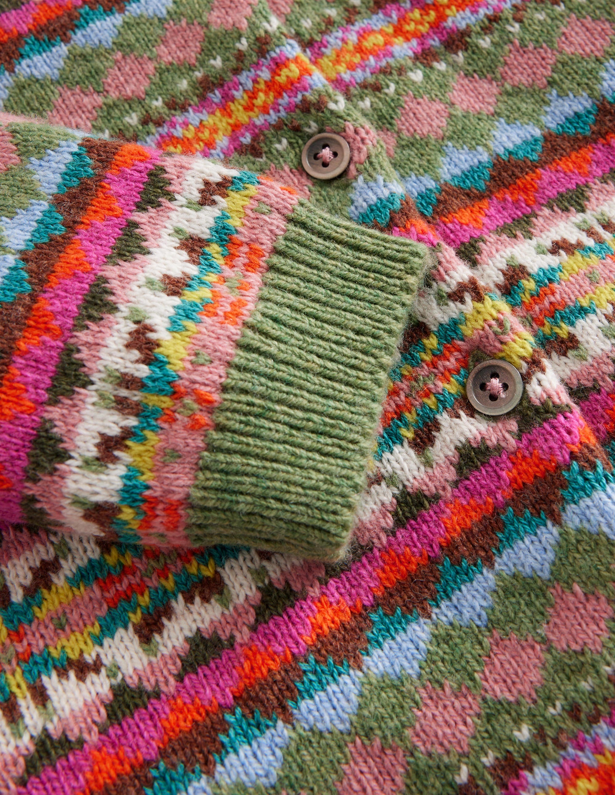 Fair Isle Cardigan-Multi Fair isle - Image 3