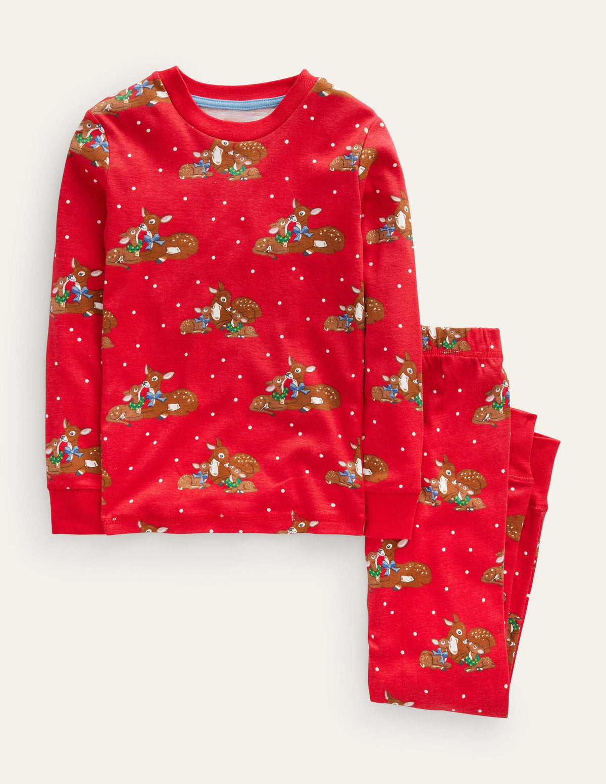 Snug Long John Pajamas-Rockabilly Red Deer-1