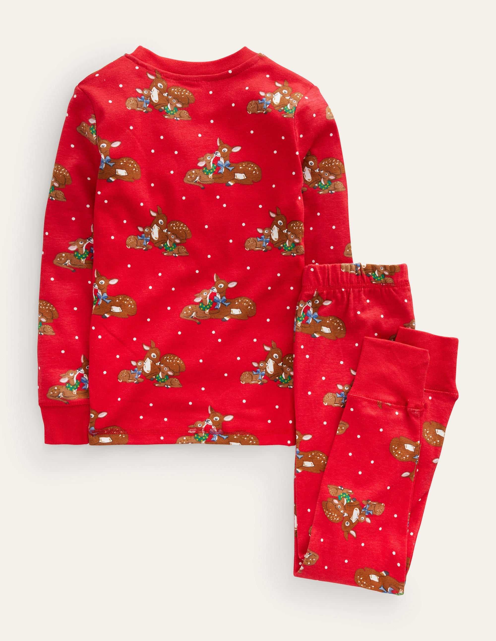 Snug Long John Pajamas-Rockabilly Red Deer - Image 2
