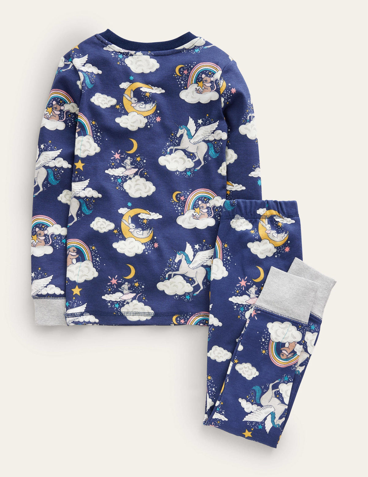 Snug Glow-In-The-Dark Pajamas-College Navy Magical Sky-2