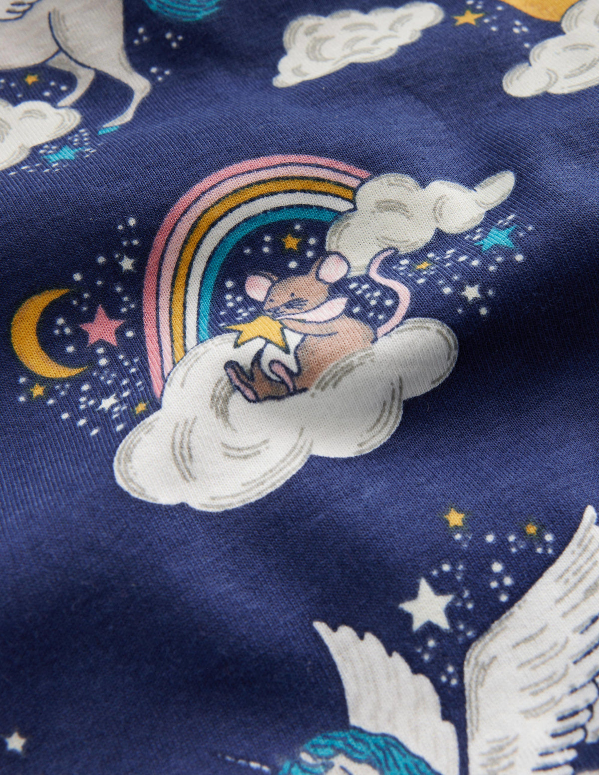 Snug Glow-In-The-Dark Pajamas-College Navy Magical Sky-3