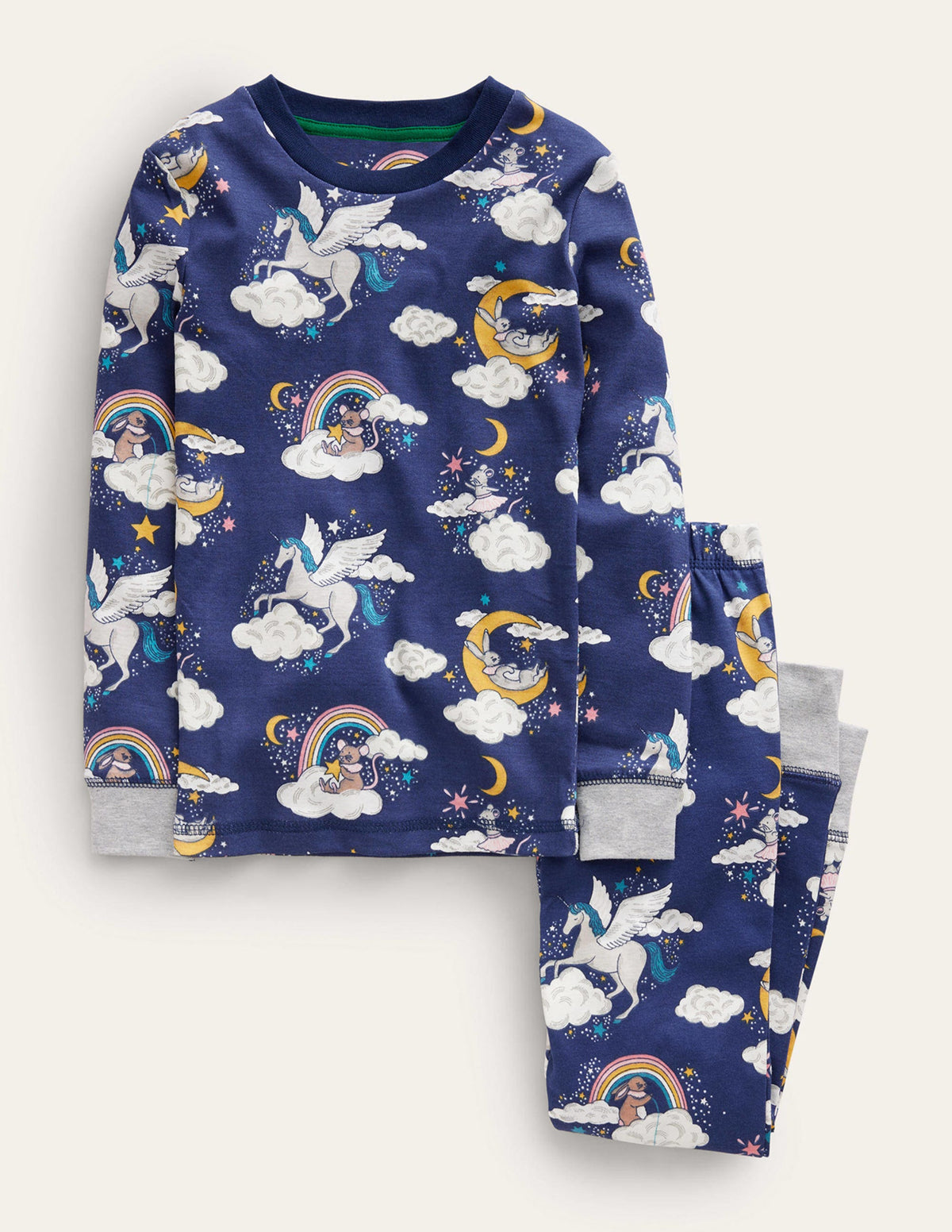Snug Glow-In-The-Dark Pajamas-College Navy Magical Sky - Image 1