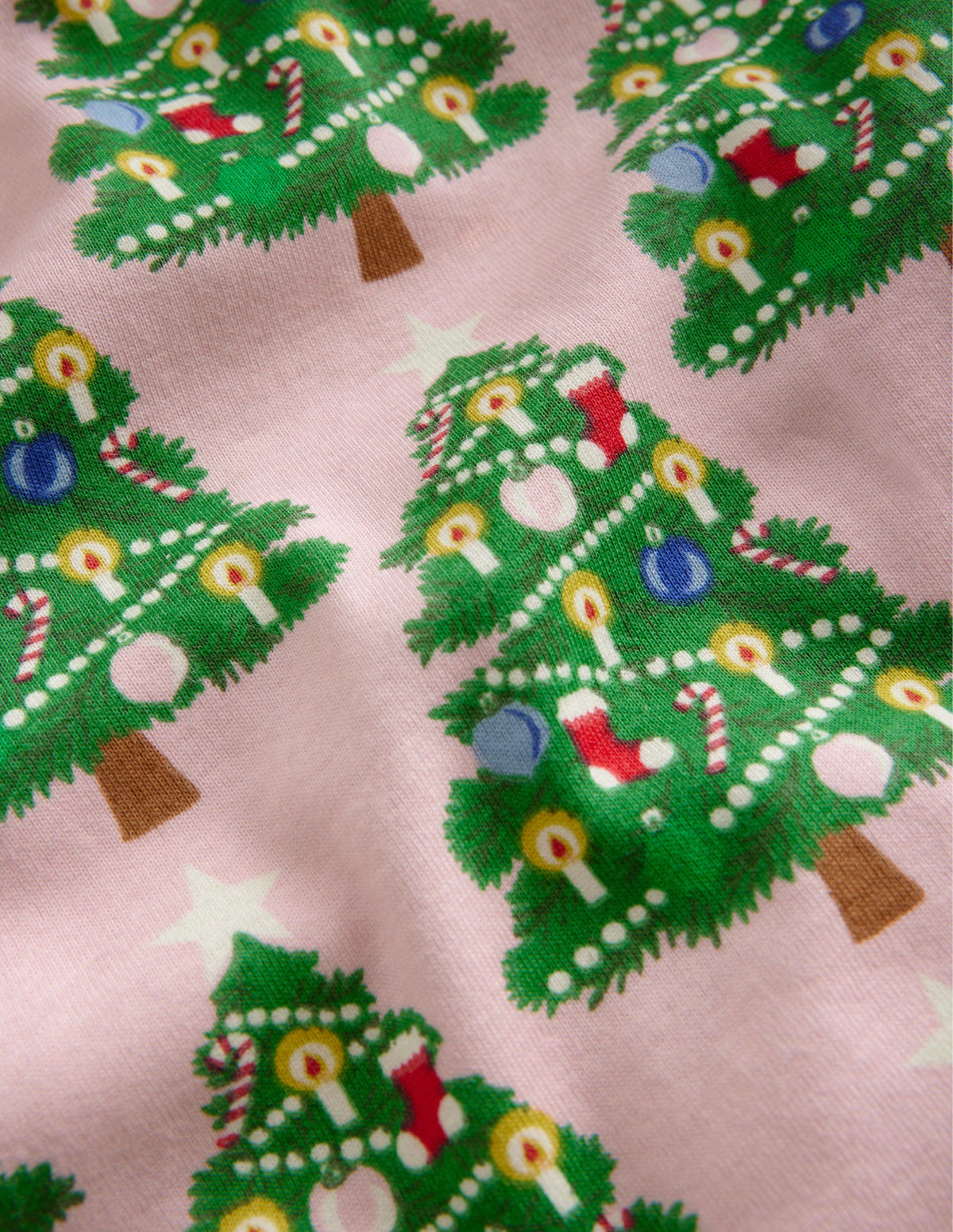Snug Glow-In-The-Dark Pajamas-Boto Pink Christmas Trees-3