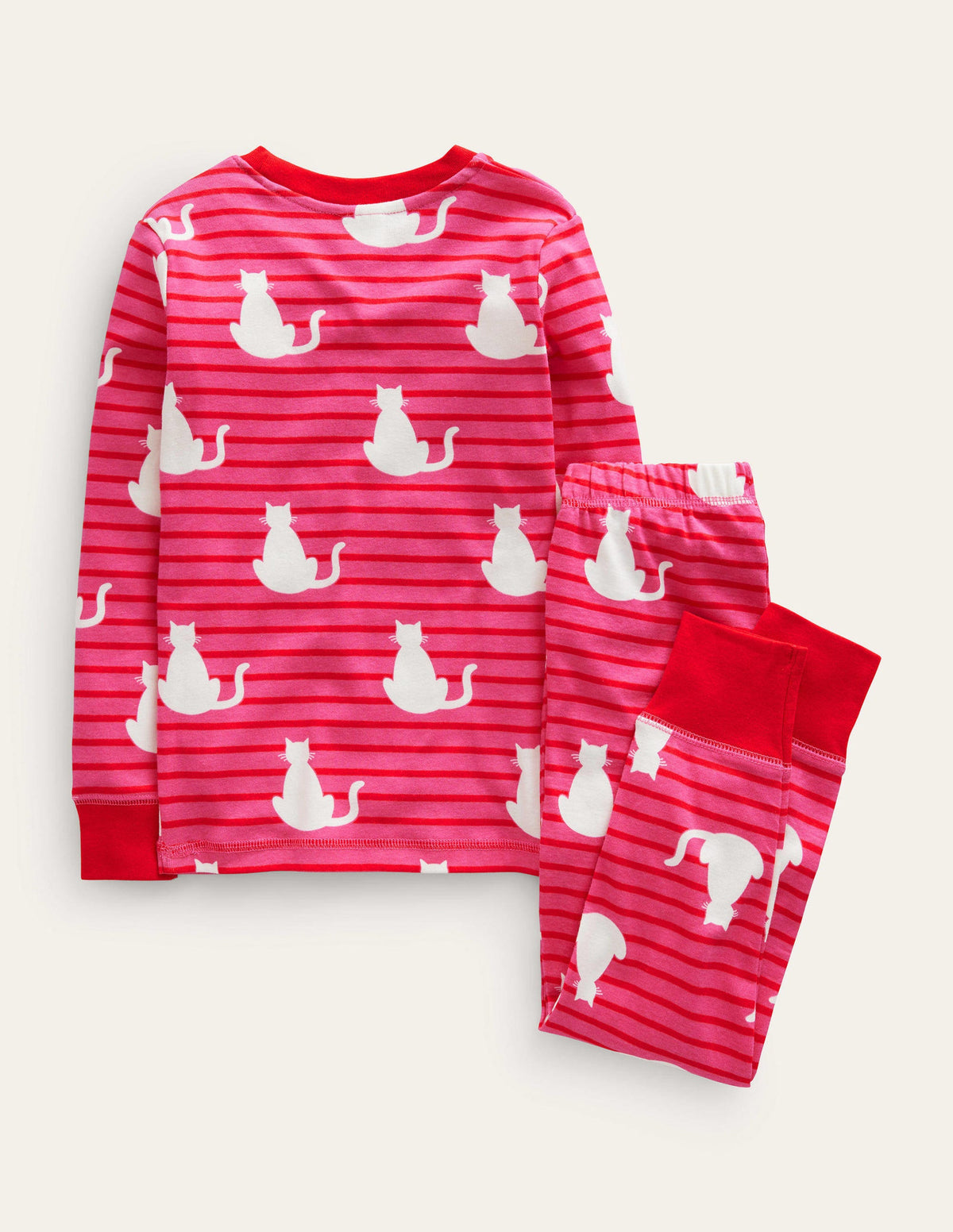 Snug Glow-In-The-Dark Pajamas-Pink Cats - Image 2